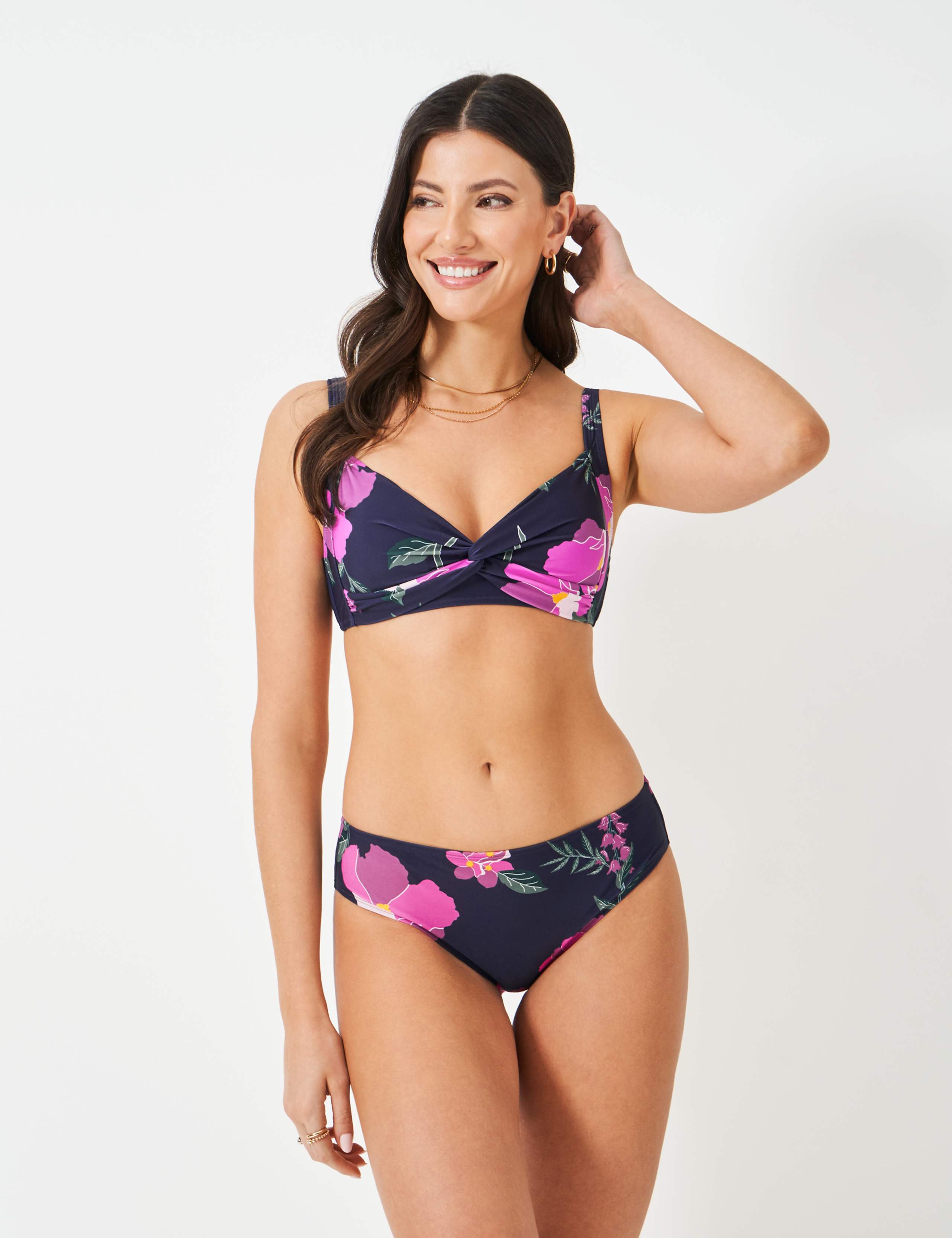 Floral Twist Front Plunge Bikini Top 3 of 5