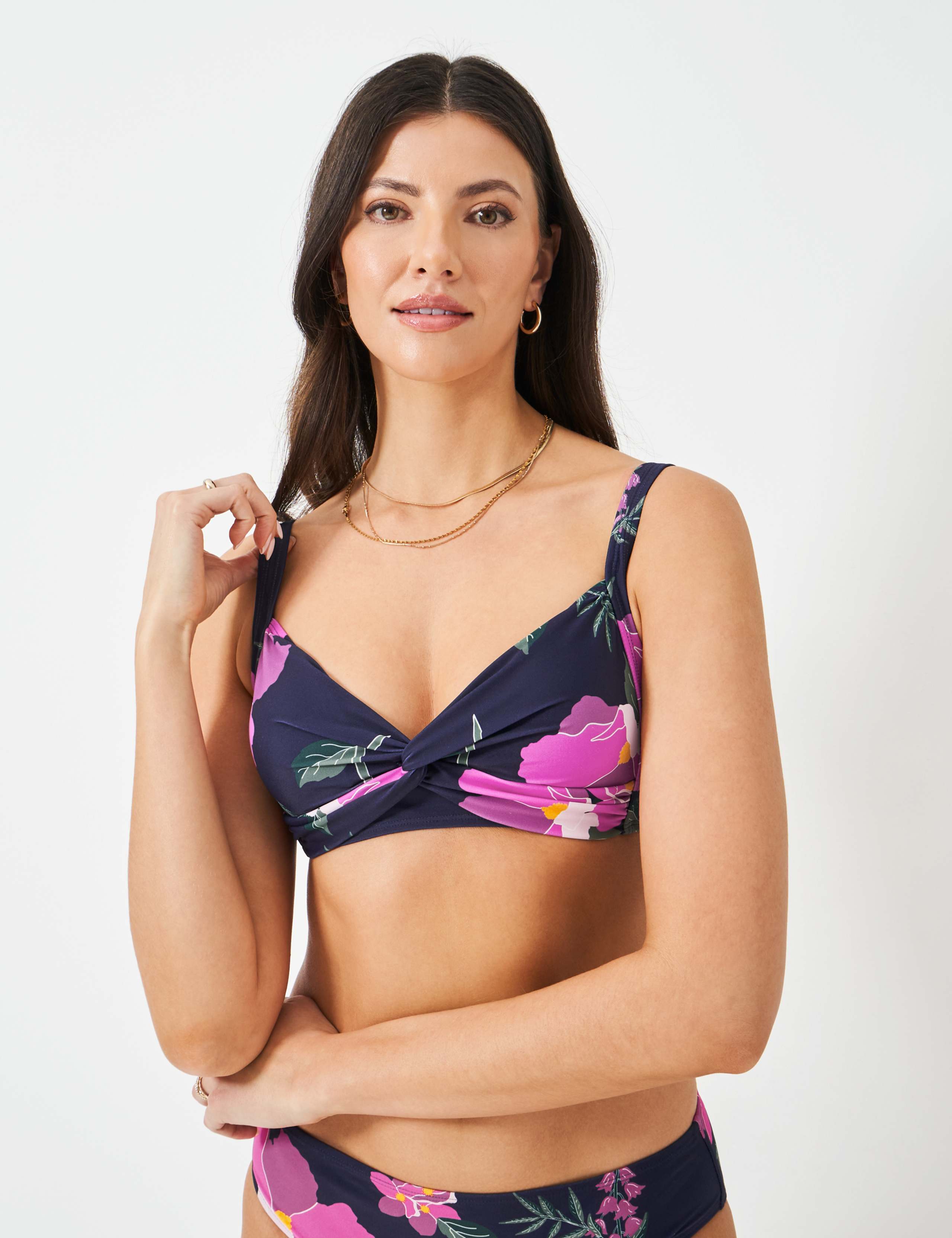 Floral Twist Front Plunge Bikini Top 5 of 5