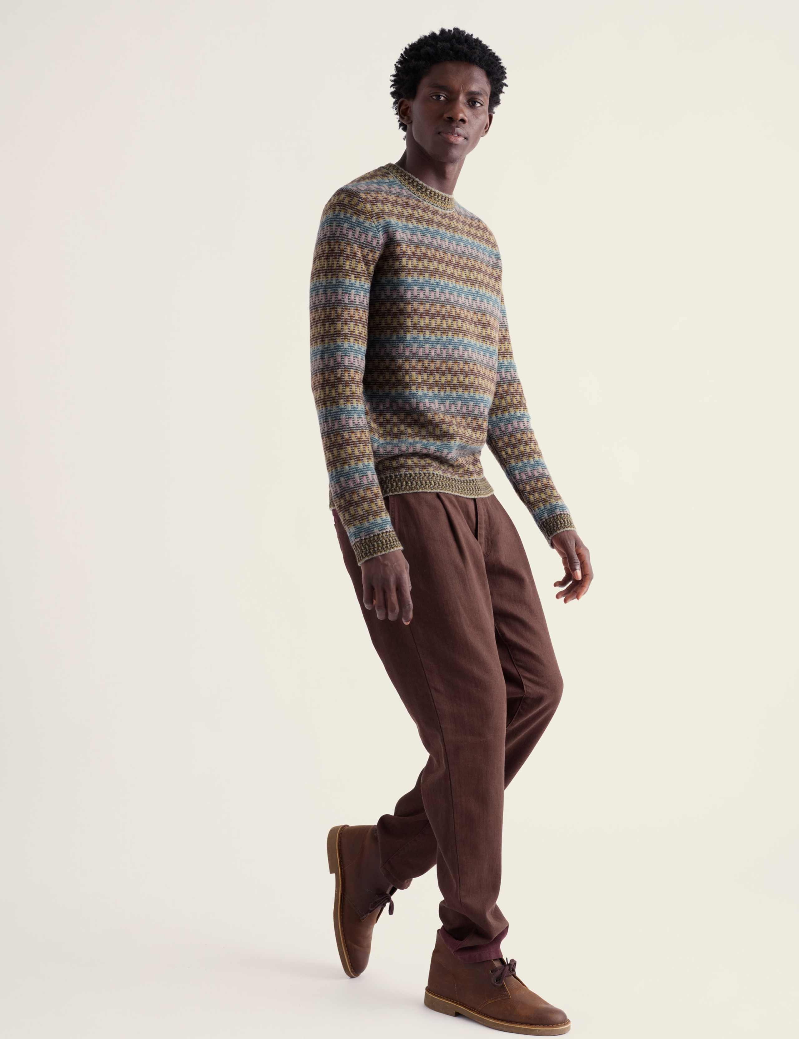 Lambswool Rich Cable Crew Neck Jumper 1 of 5