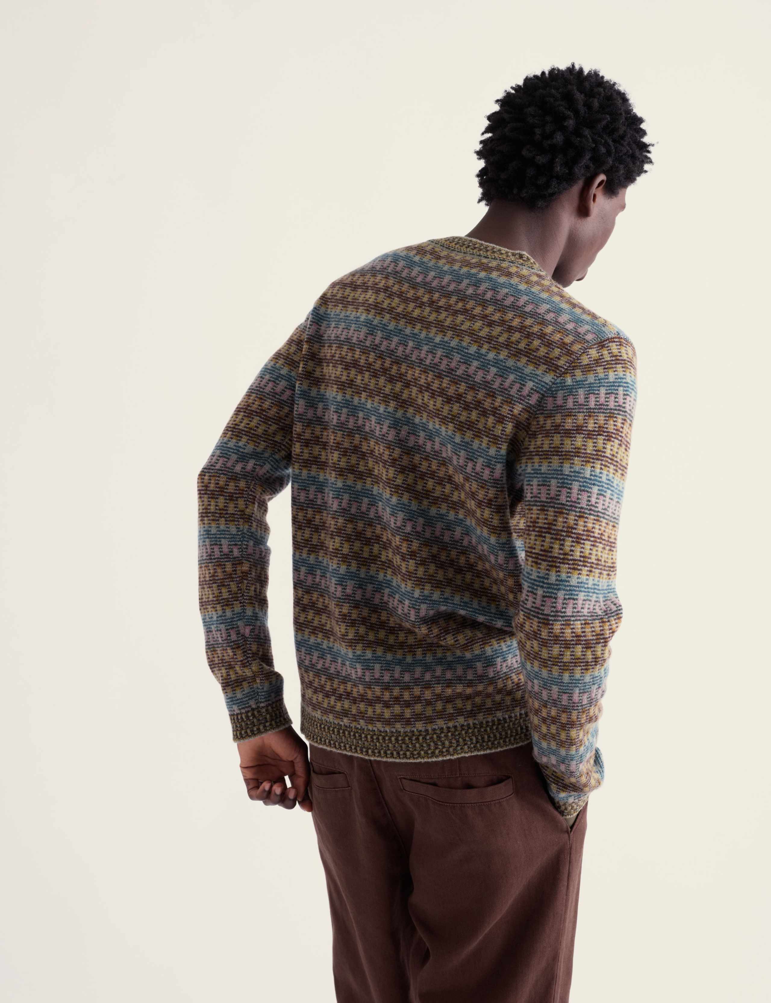 Lambswool Rich Cable Crew Neck Jumper 5 of 5