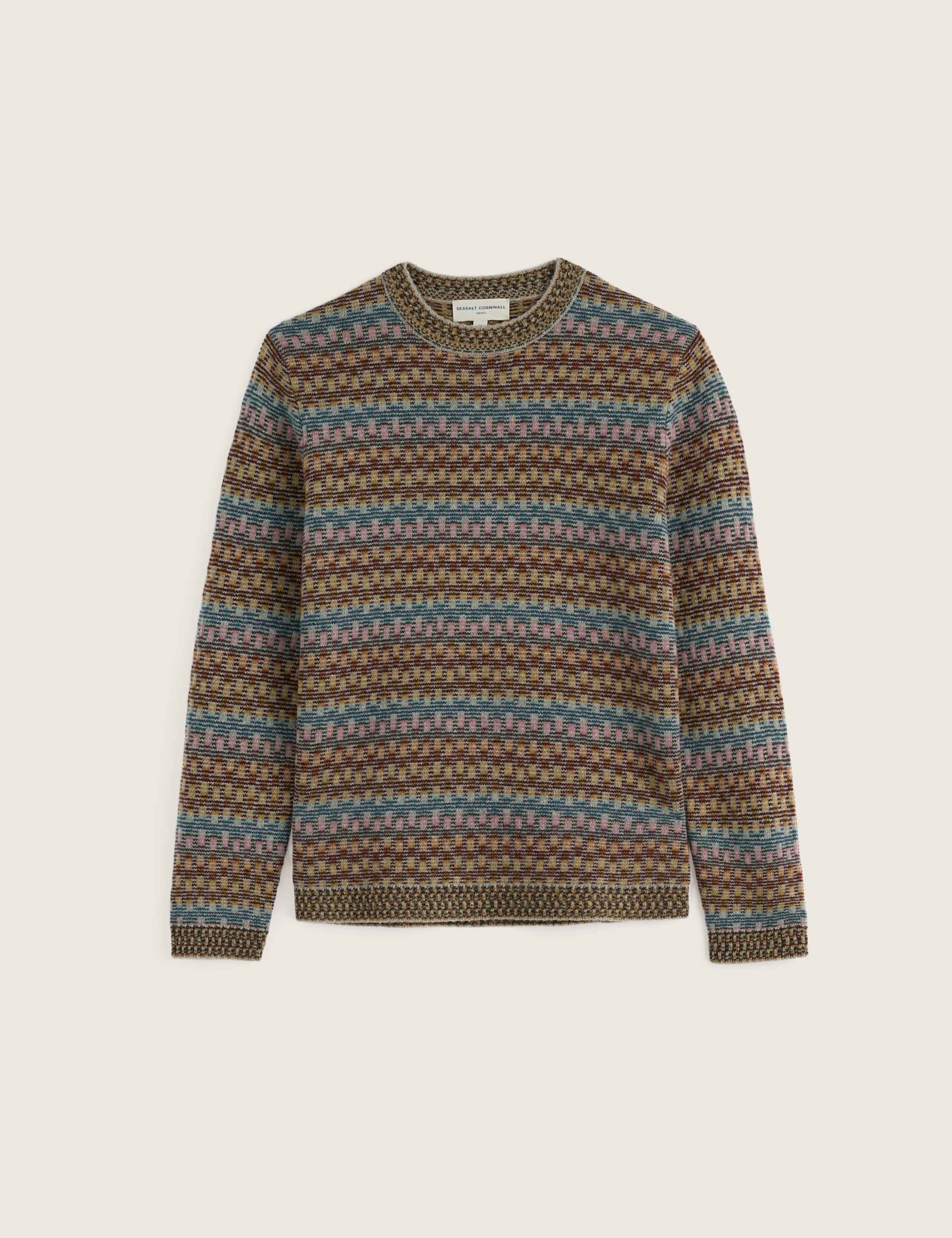 Lambswool Rich Cable Crew Neck Jumper 2 of 5