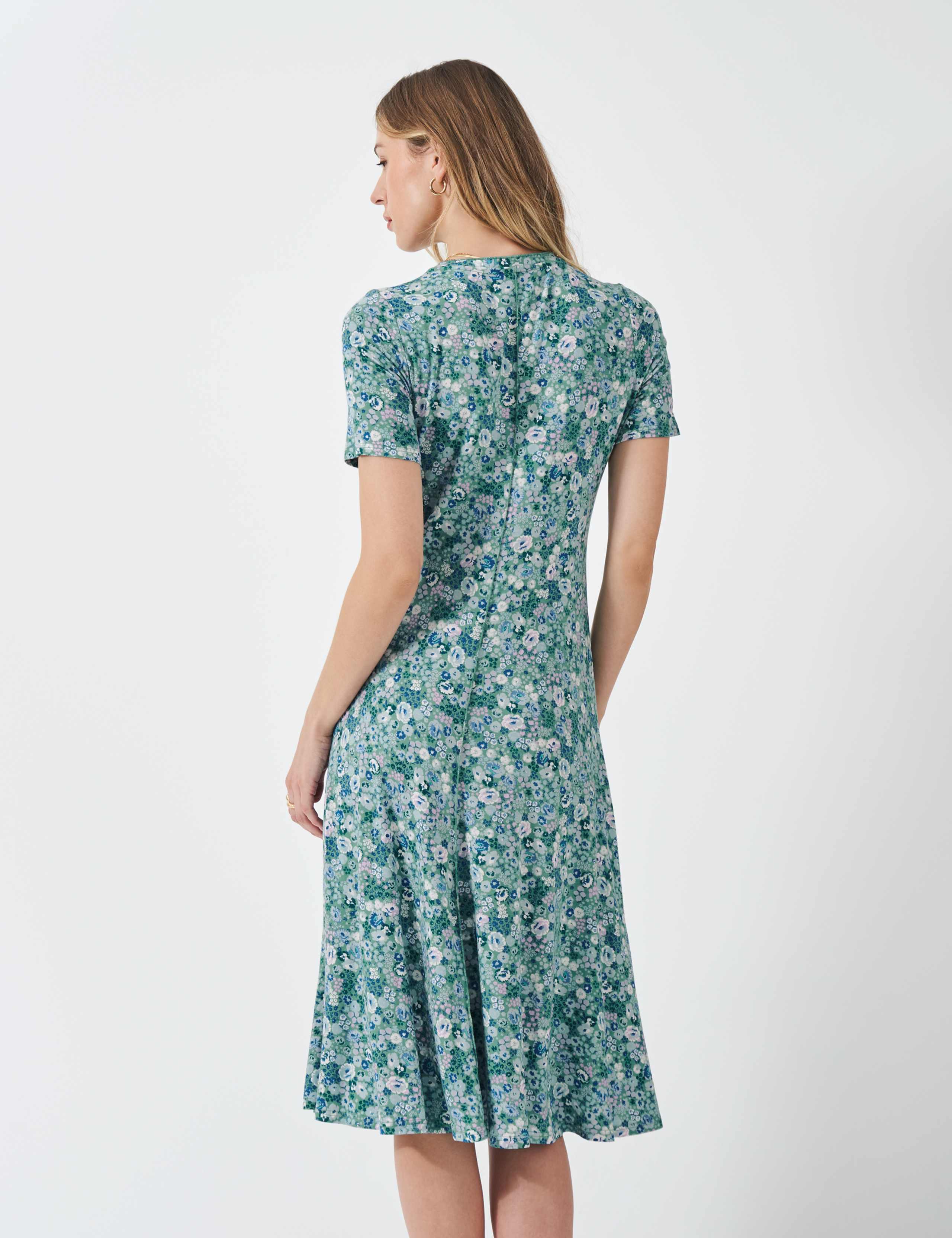 Jersey Floral Midi Tea Dress 5 of 5