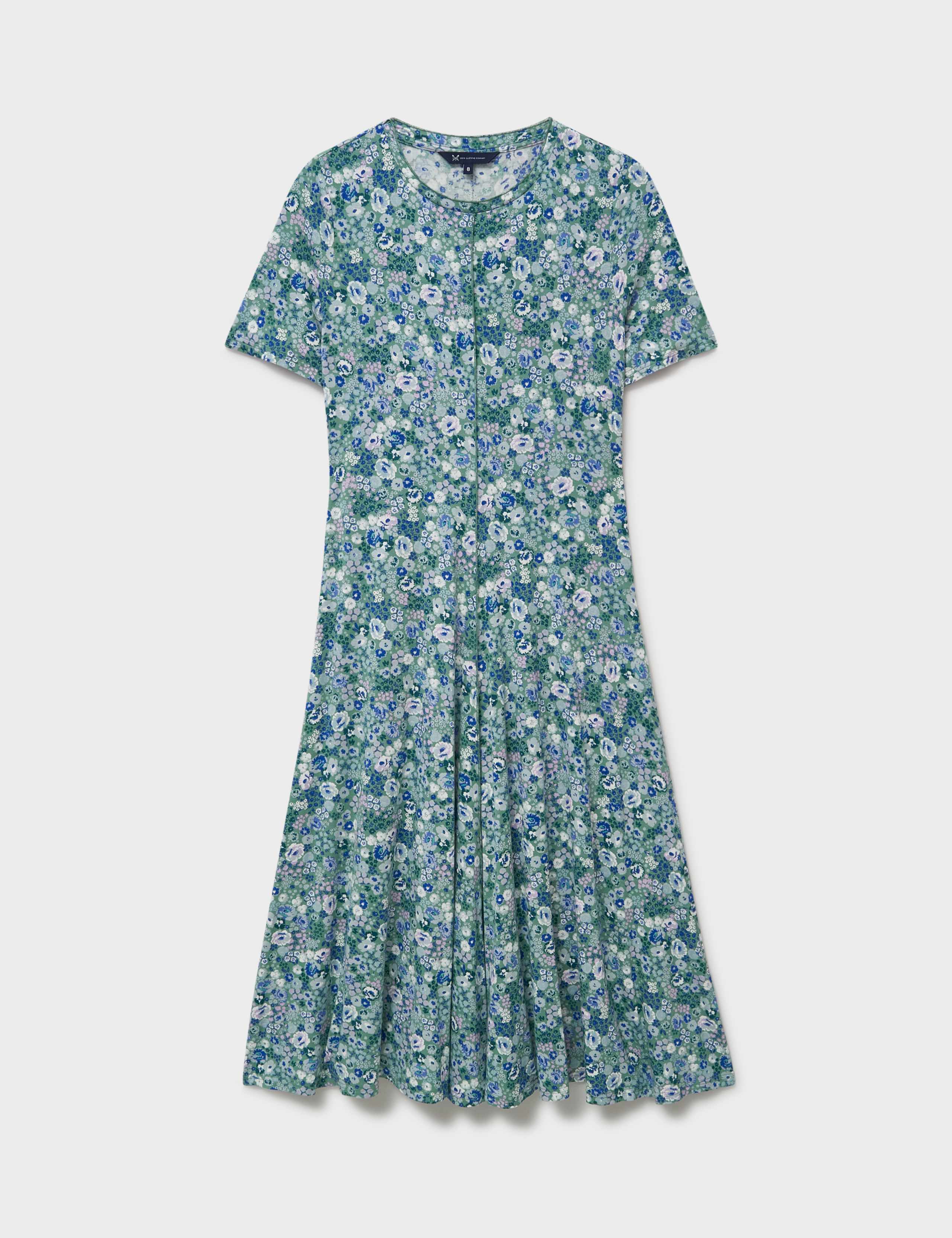 Jersey Floral Midi Tea Dress 2 of 5