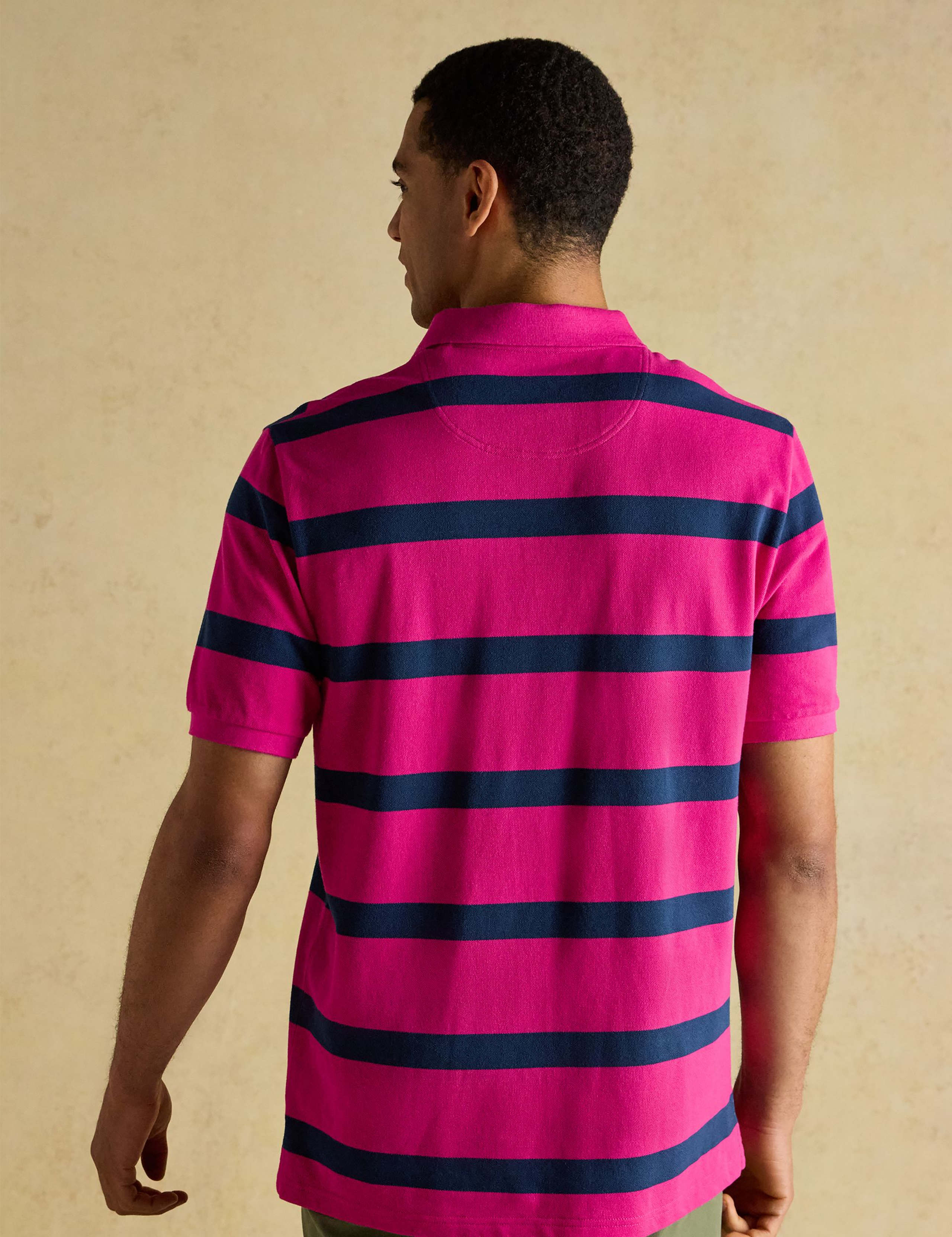 Pure Cotton Pique Striped Polo Shirt 4 of 6