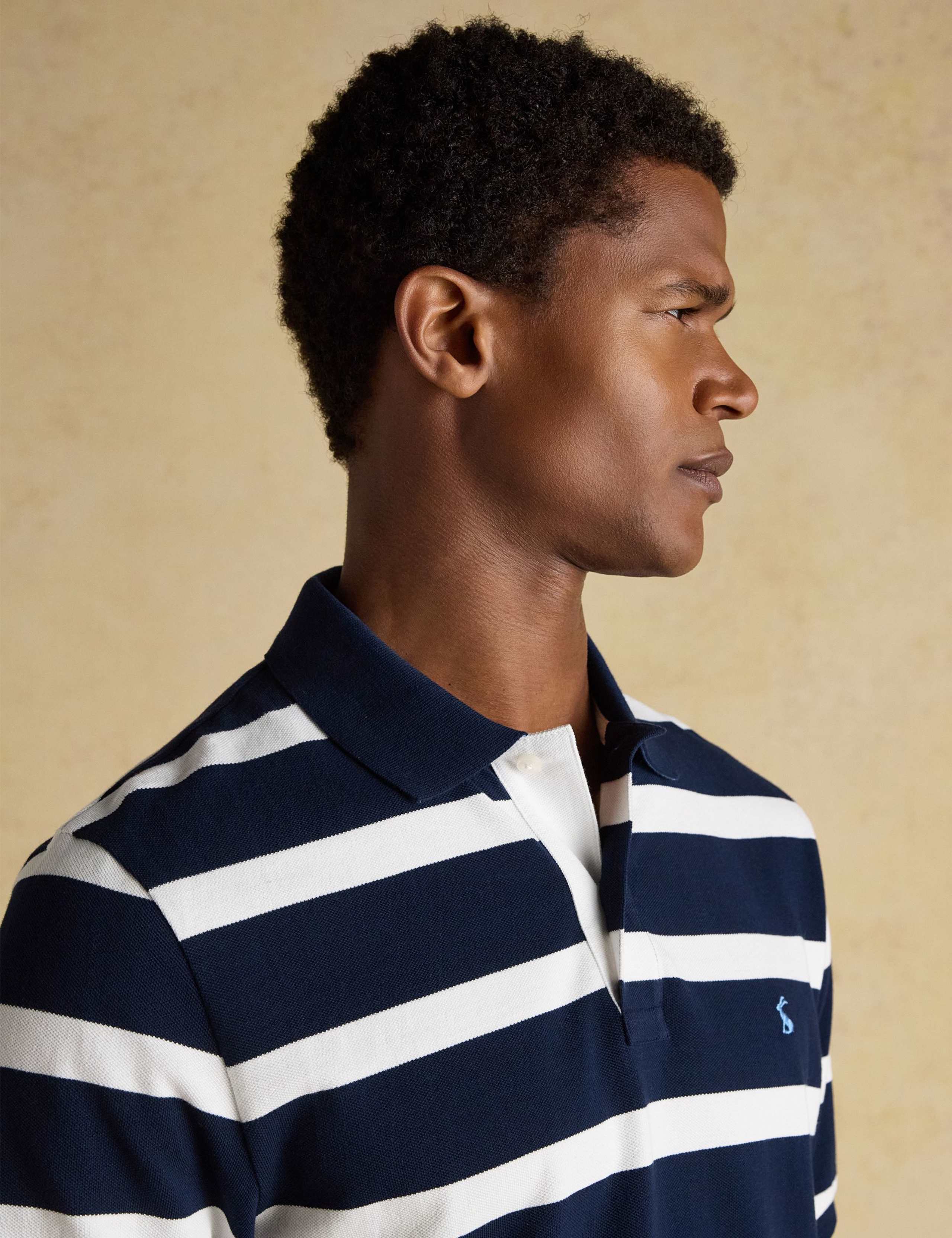 Pure Cotton Pique Striped Polo Shirt 9 of 9