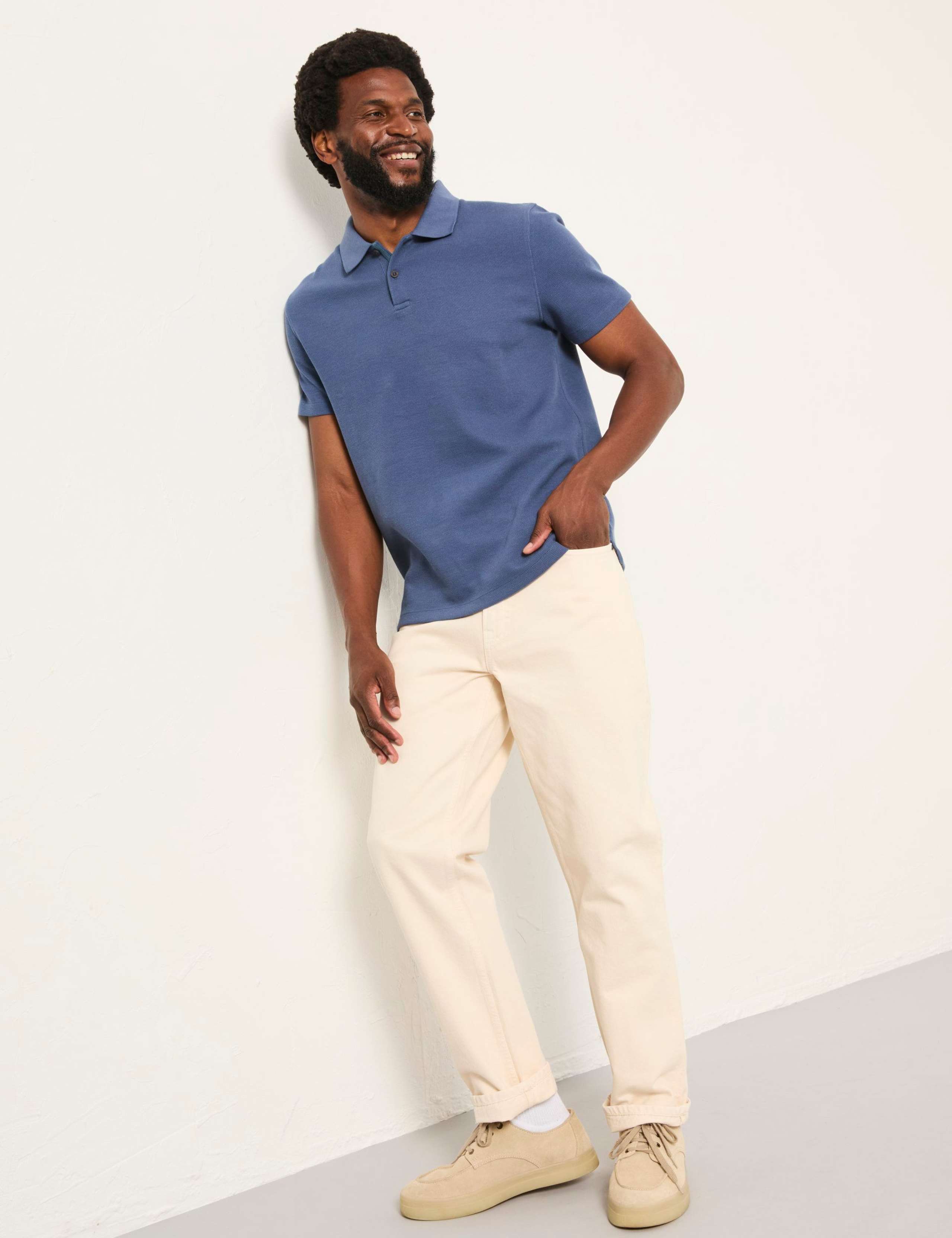 Cotton Rich Ribbed Polo Shirt 1 of 6