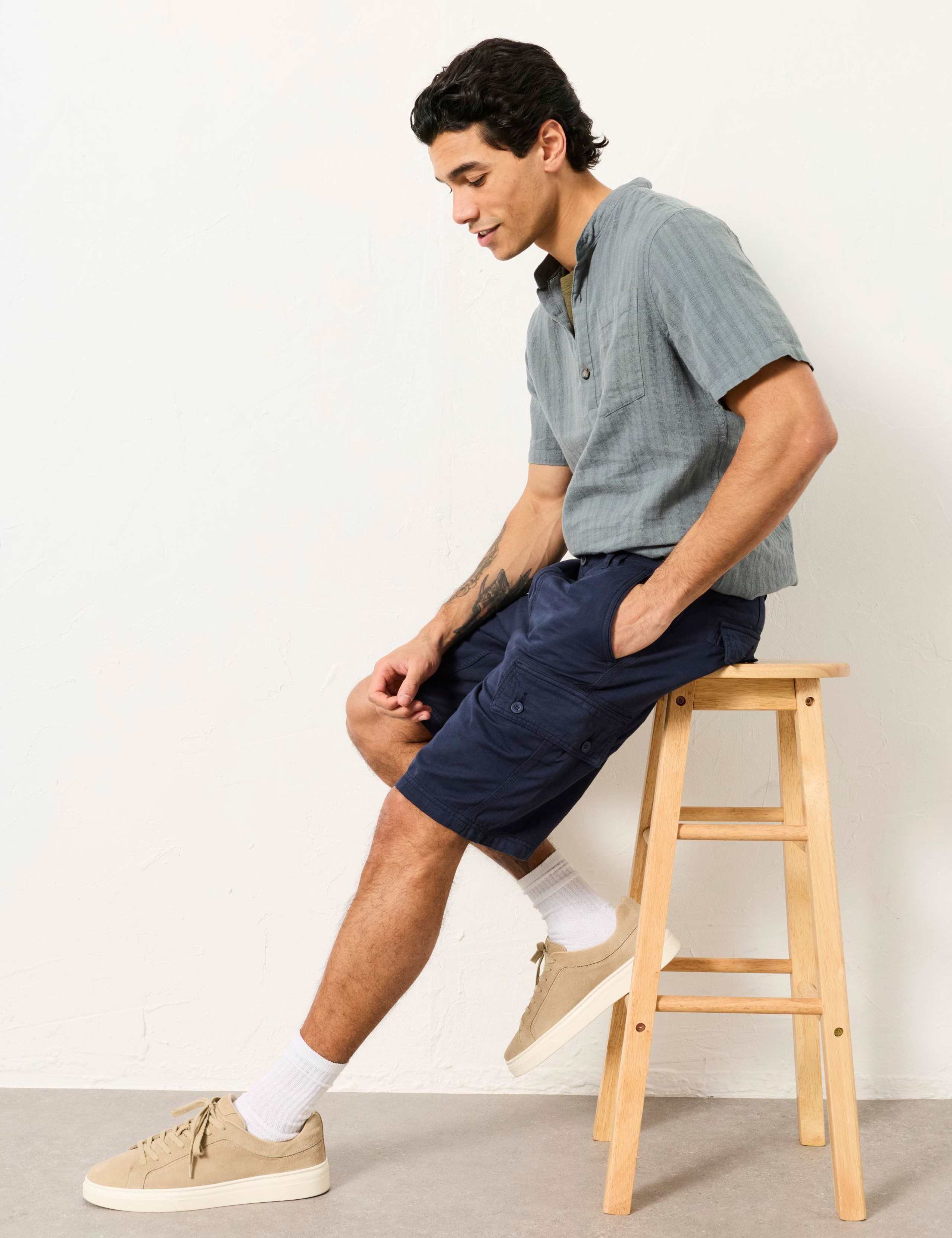 Relaxed Fit Pure Cotton Cargo Shorts 5 of 6