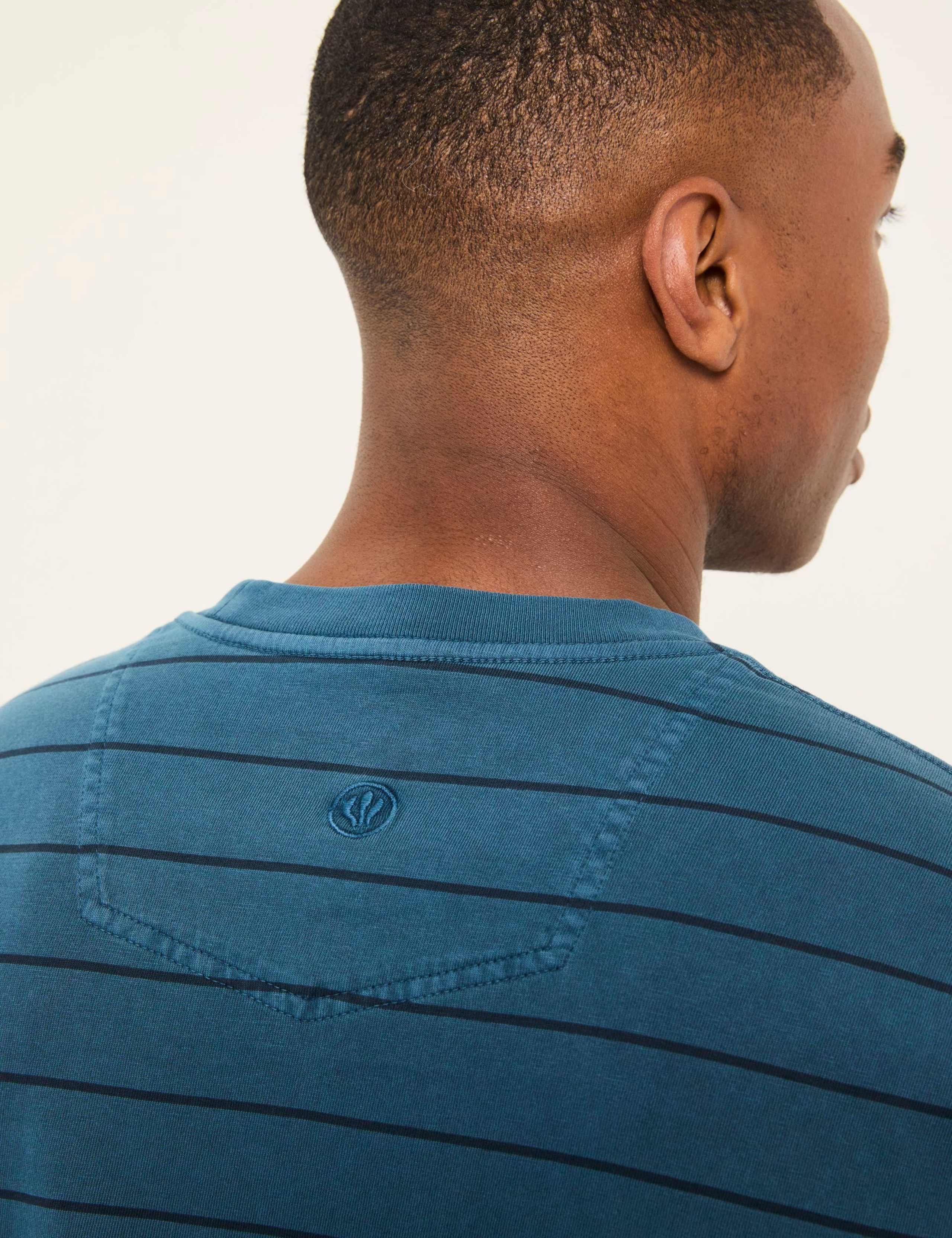 Pure Cotton Striped Crew Neck T-Shirt 4 of 5