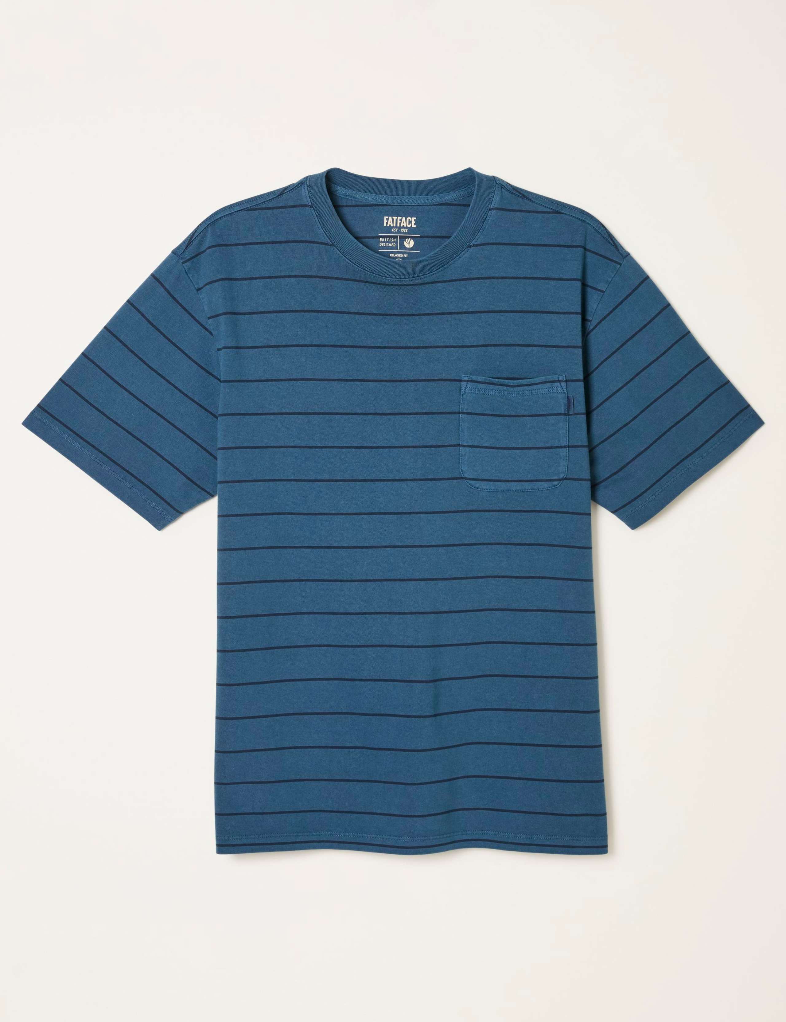 Pure Cotton Striped Crew Neck T-Shirt 2 of 5