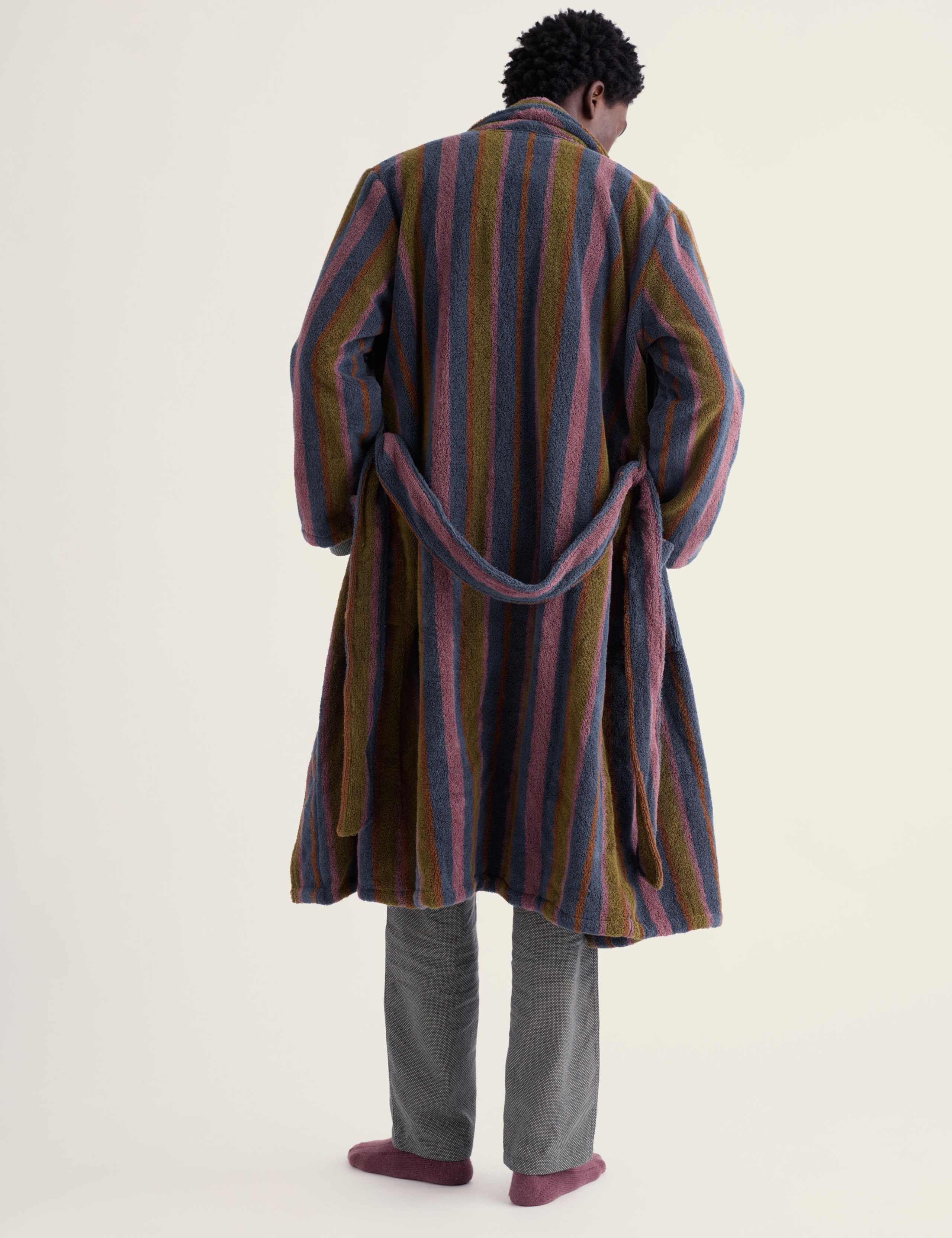 Pure Cotton Striped Dressing Gown 4 of 5