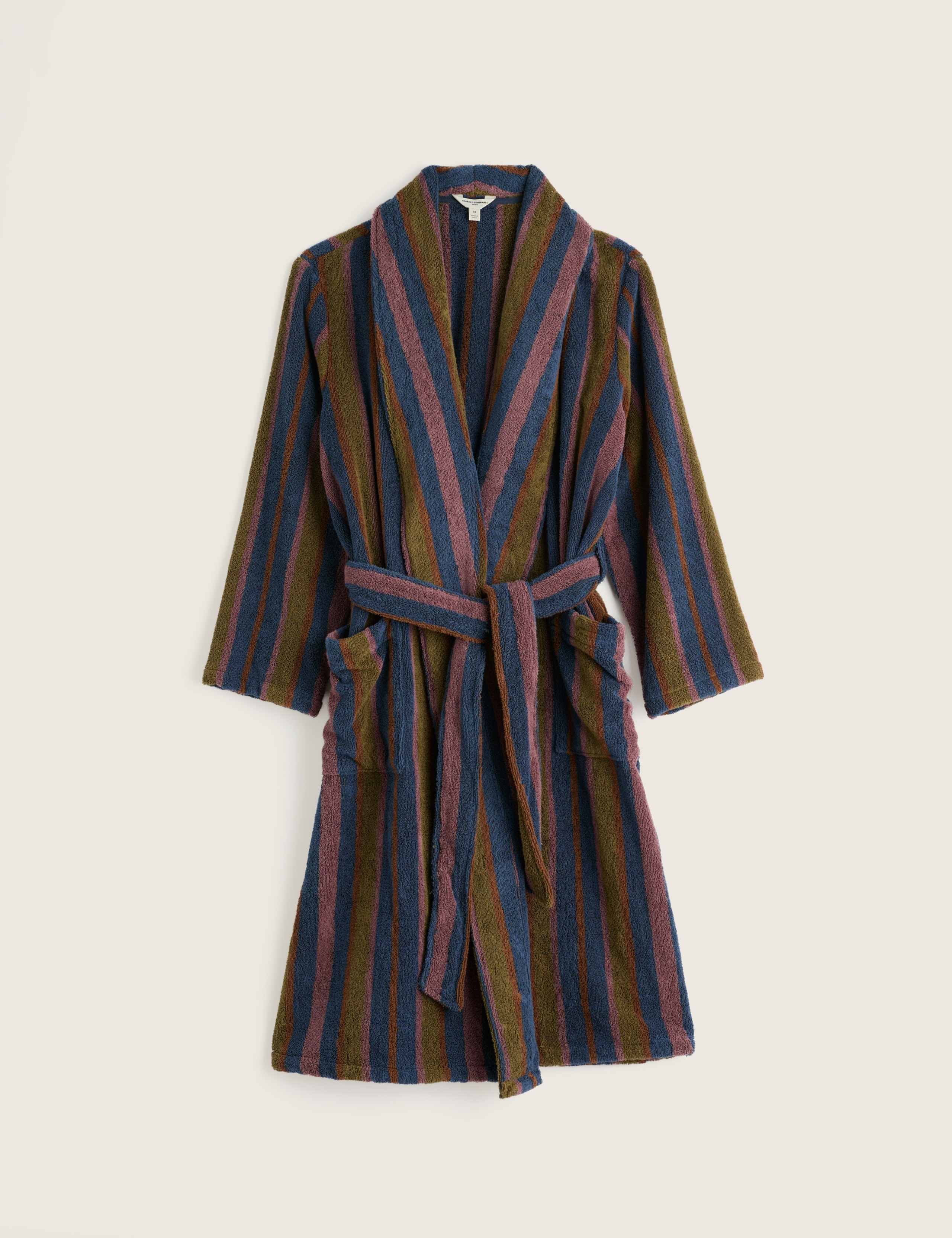 Pure Cotton Striped Dressing Gown 2 of 5