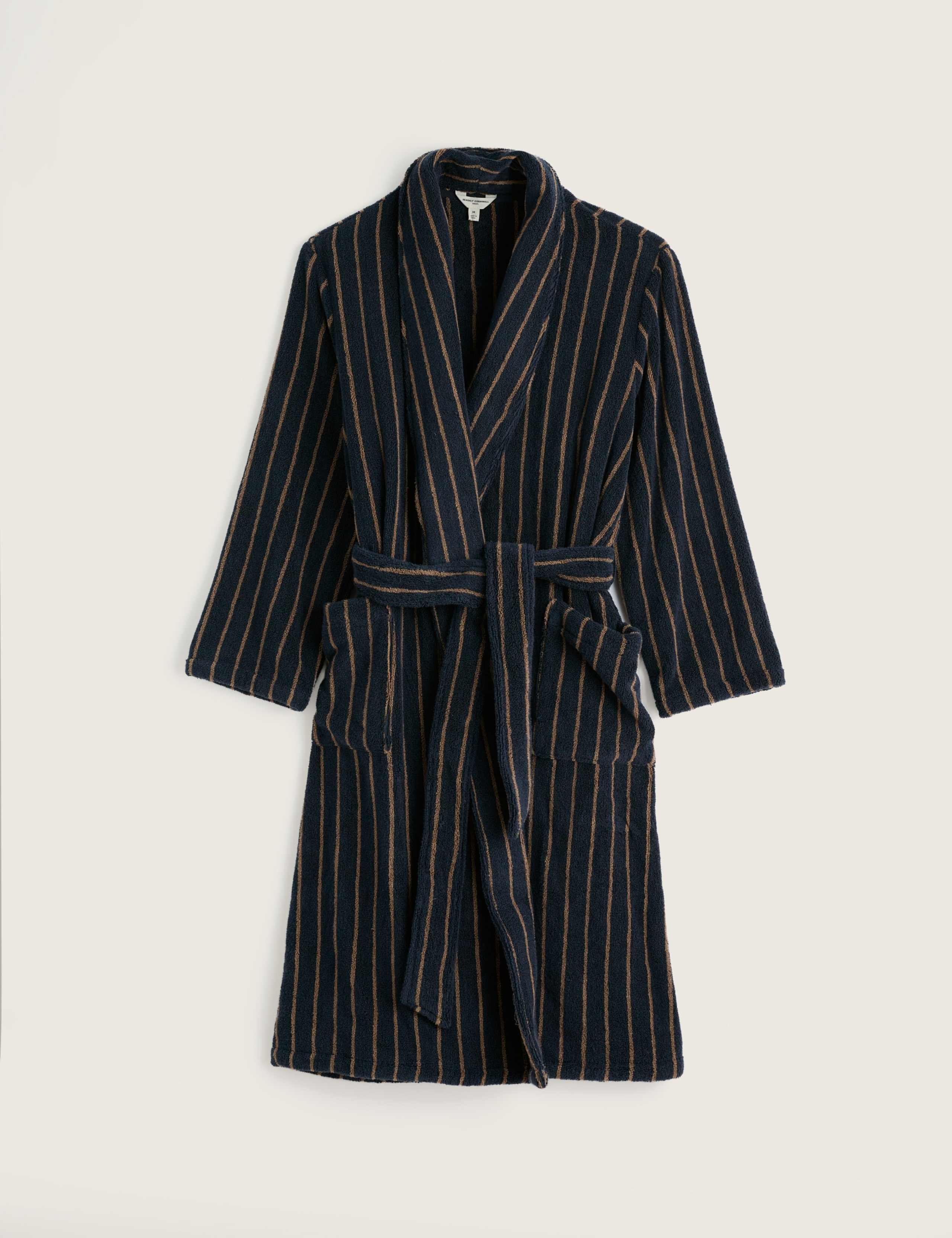 Pure Cotton Striped Dressing Gown 2 of 5