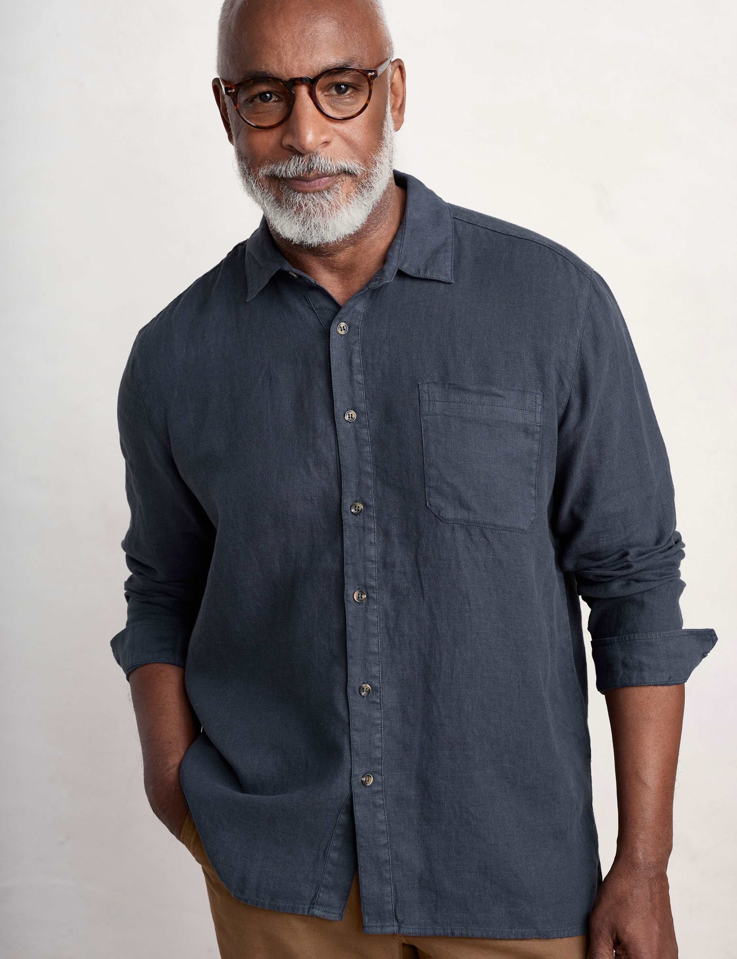 Regular Fit Pure Linen Shirt 1 of 5