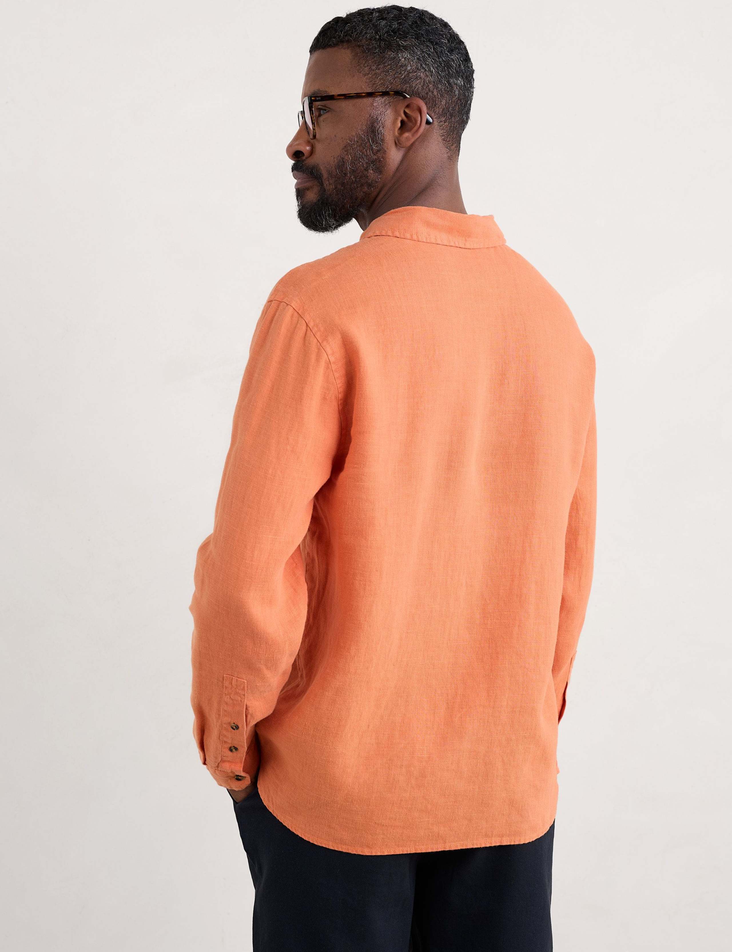 Regular Fit Pure Linen Shirt 4 of 4