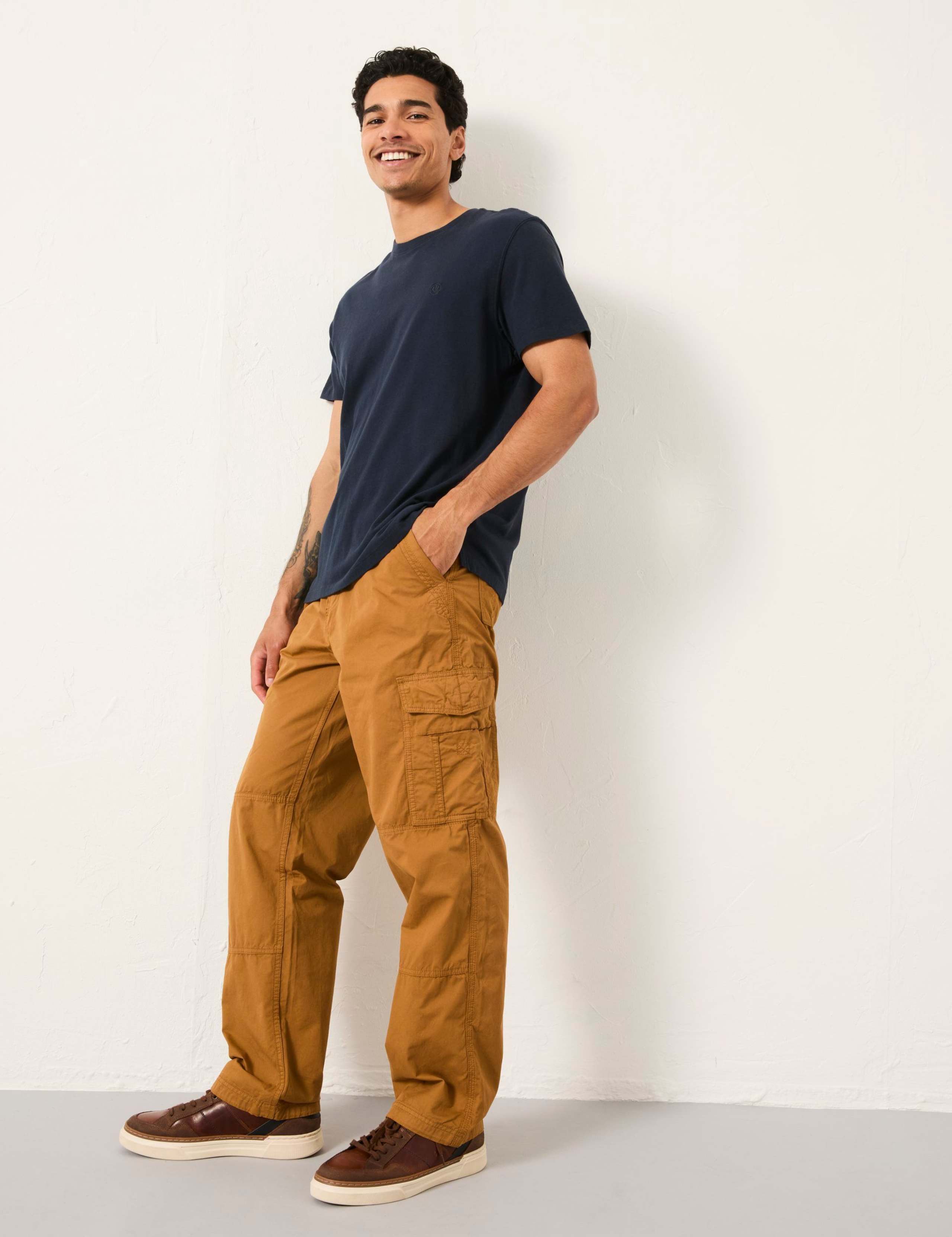 Relaxed Fit Pure Cotton Cargo Trousers 1 of 6