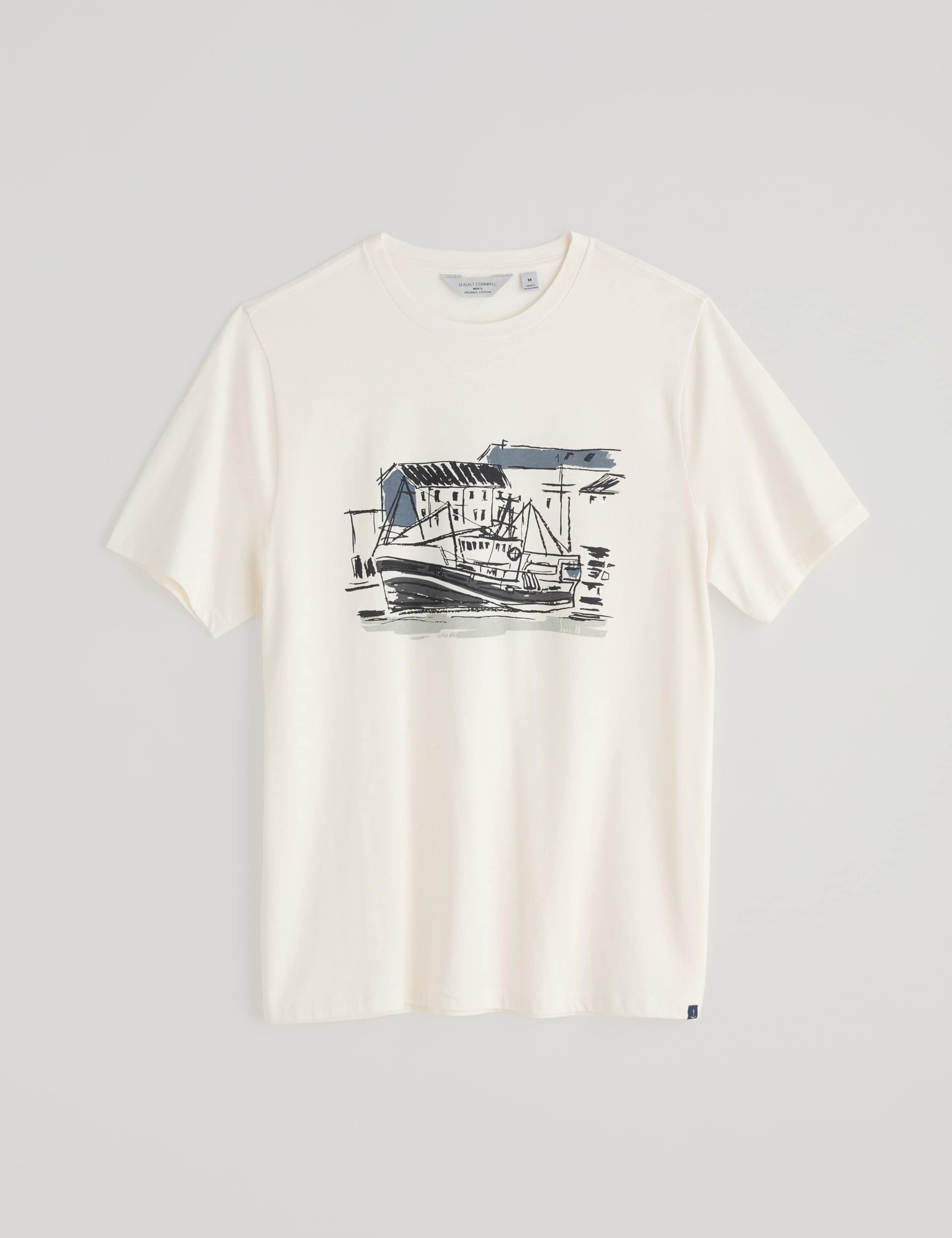 Pure Cotton Boat Print T-Shirt 2 of 4