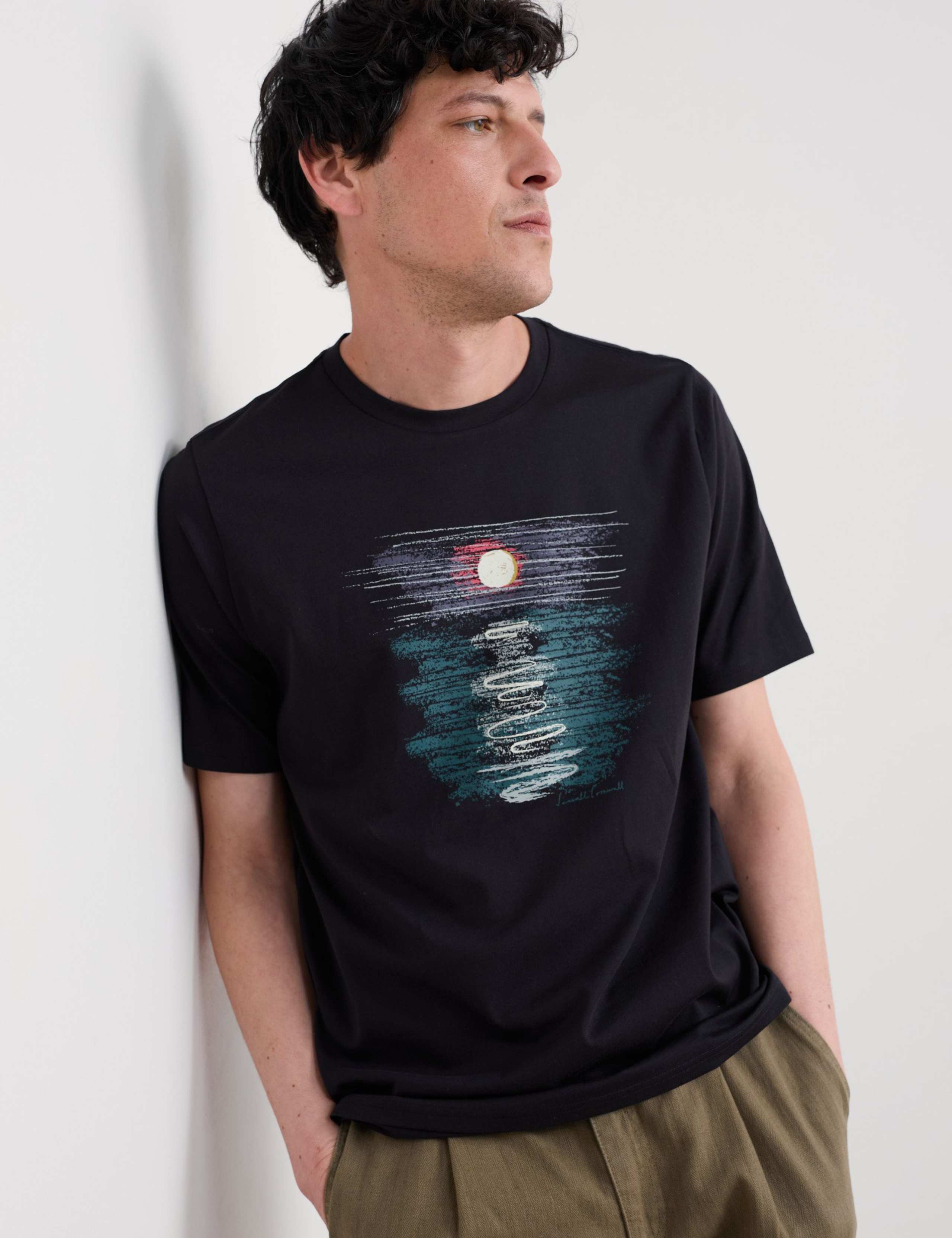 Pure Cotton Boat Print T-Shirt 3 of 5