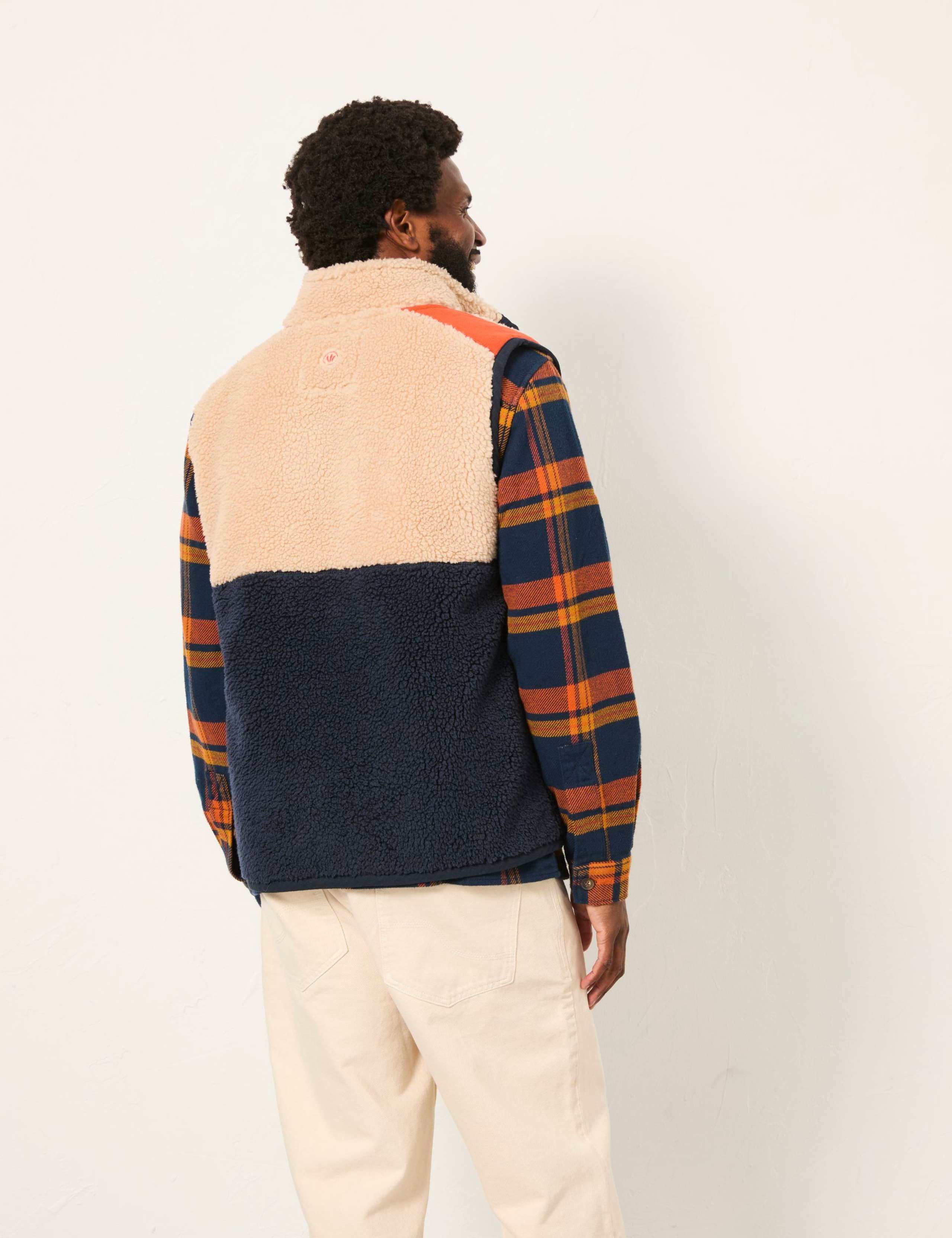 Fleece Colour Block Zip Up Gilet 5 of 6