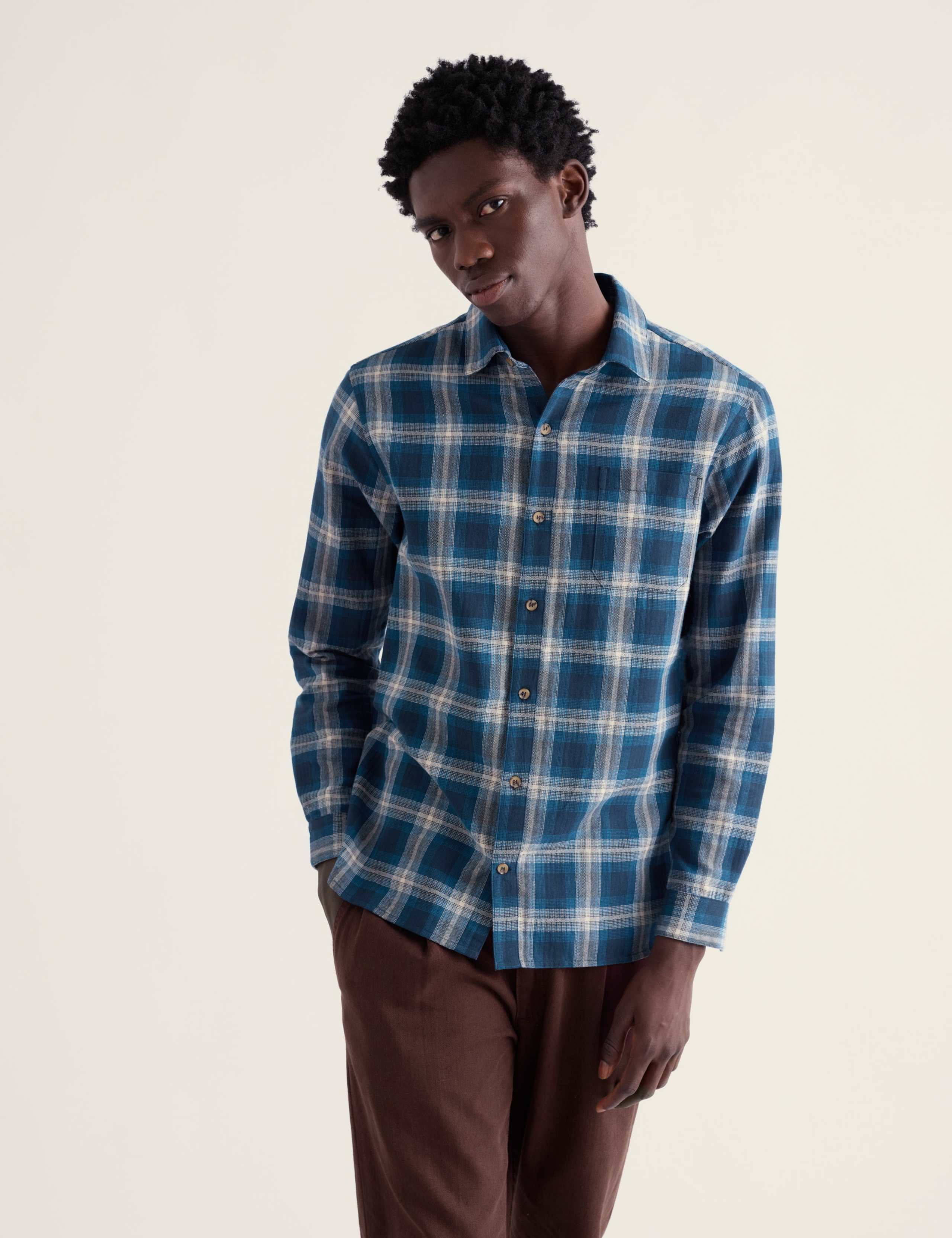Regular Fit Brushed Cotton Checked Flannel 4 of 5