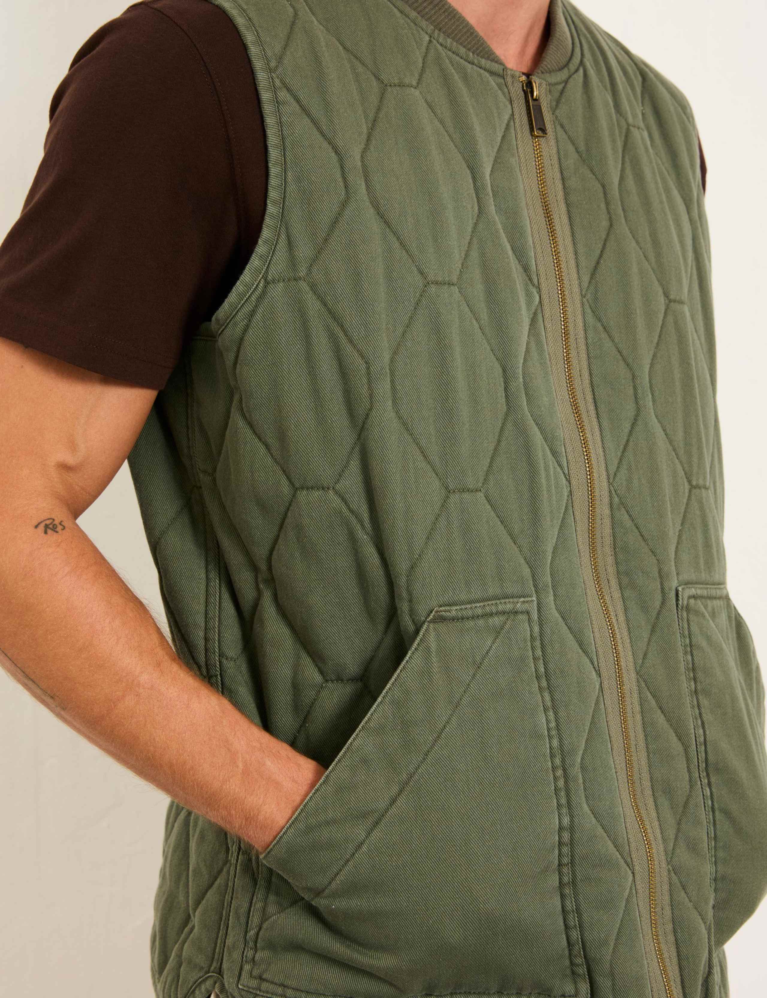 Pure Cotton Quilted Gilet 6 of 6