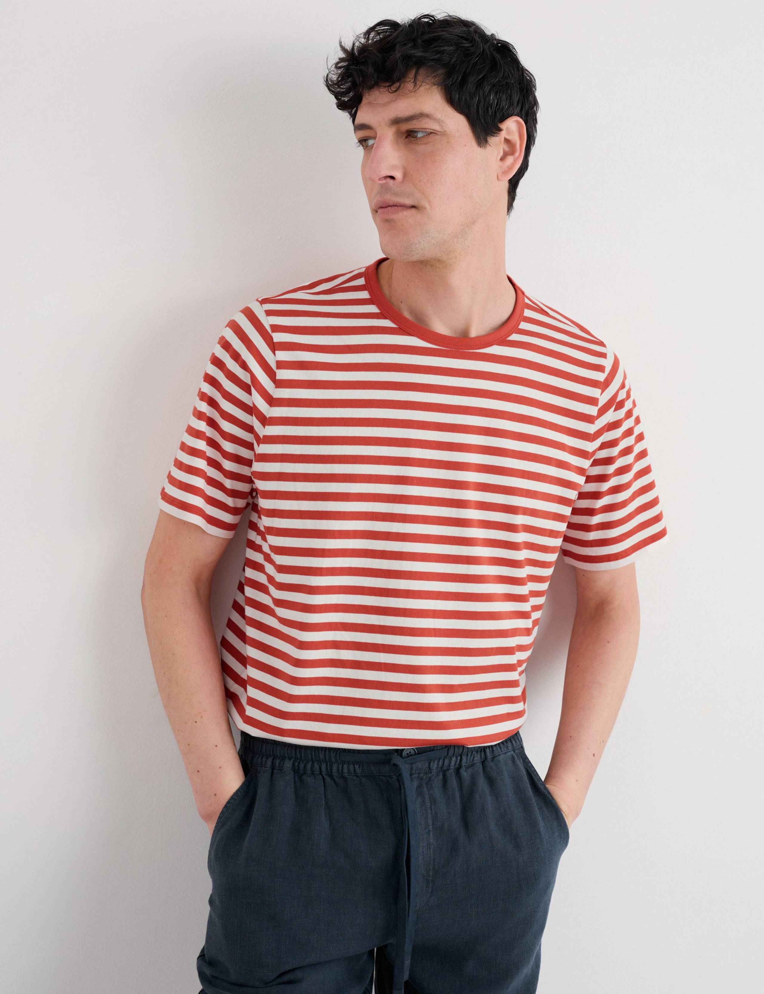 Pure Cotton Striped T-Shirt 3 of 4