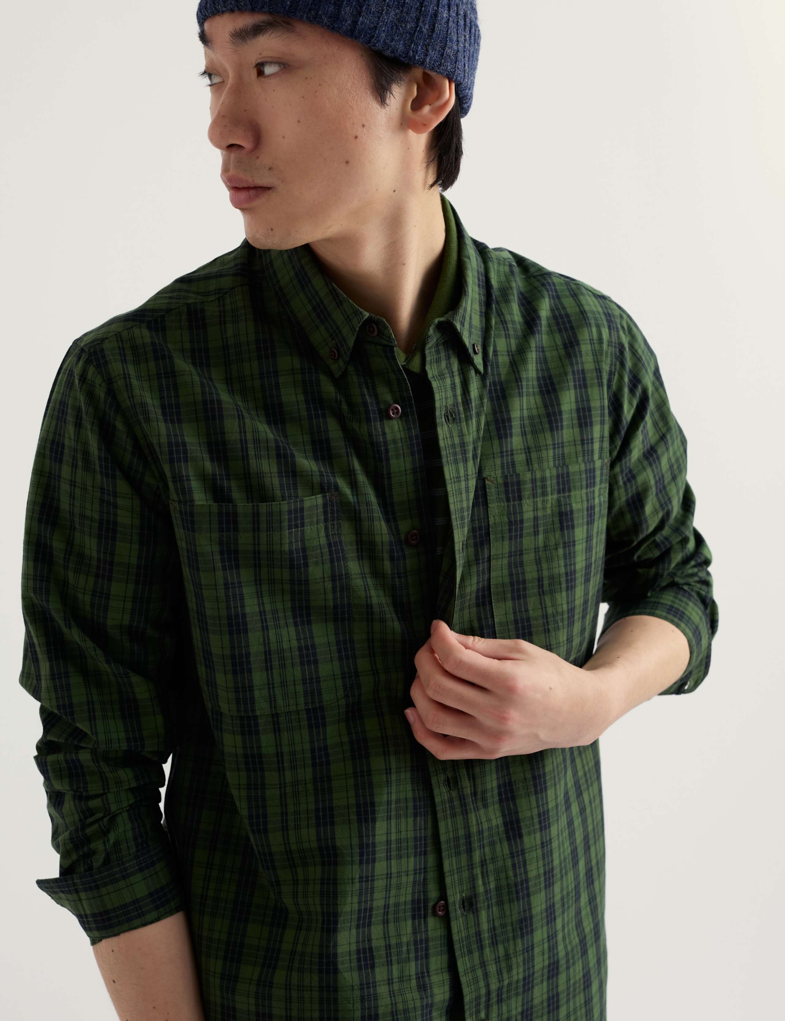 Regular Fit Pure Cotton Checked Collared Shirt 4 of 5