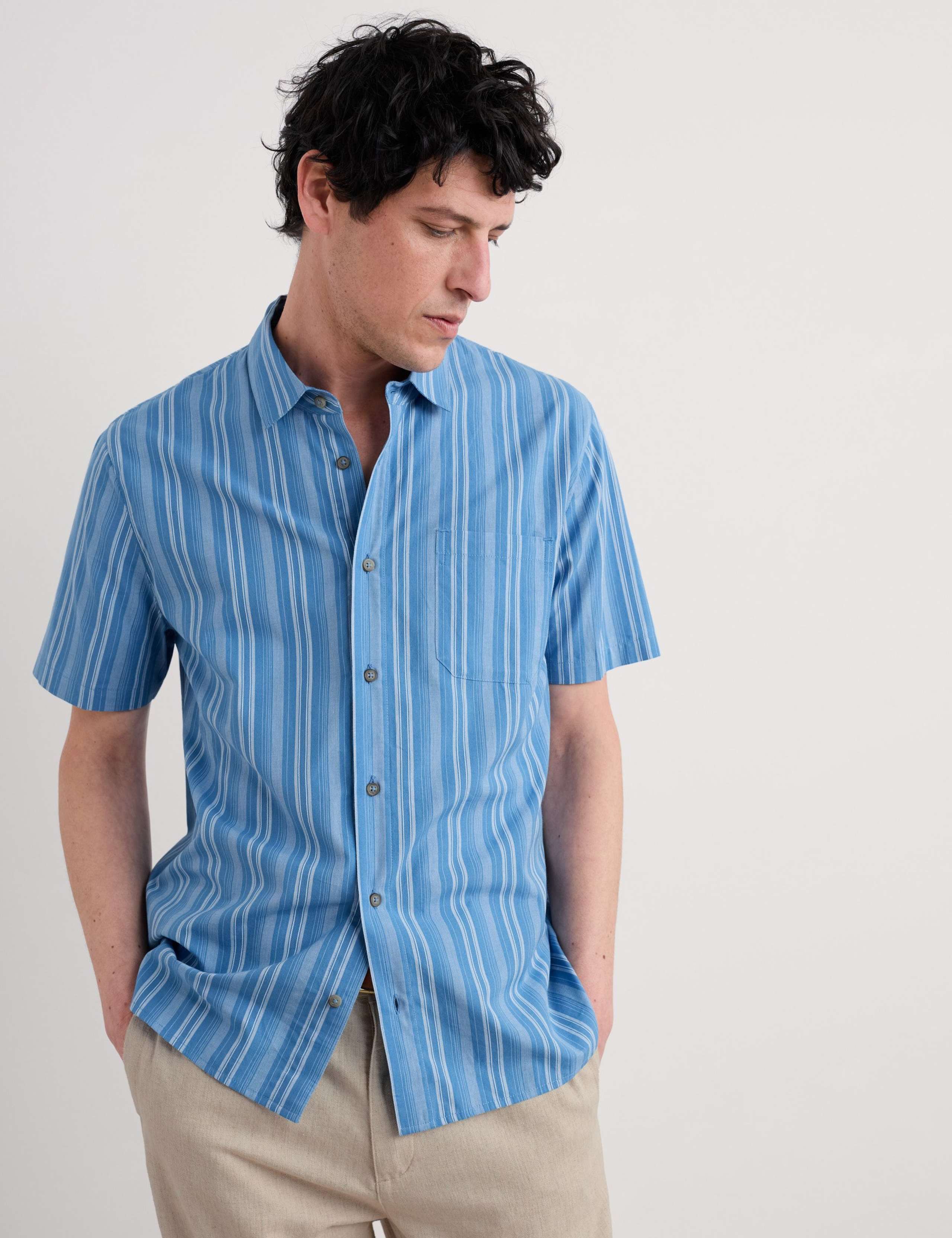 Relaxed Fit Pure Cotton Striped Shirt 3 of 4