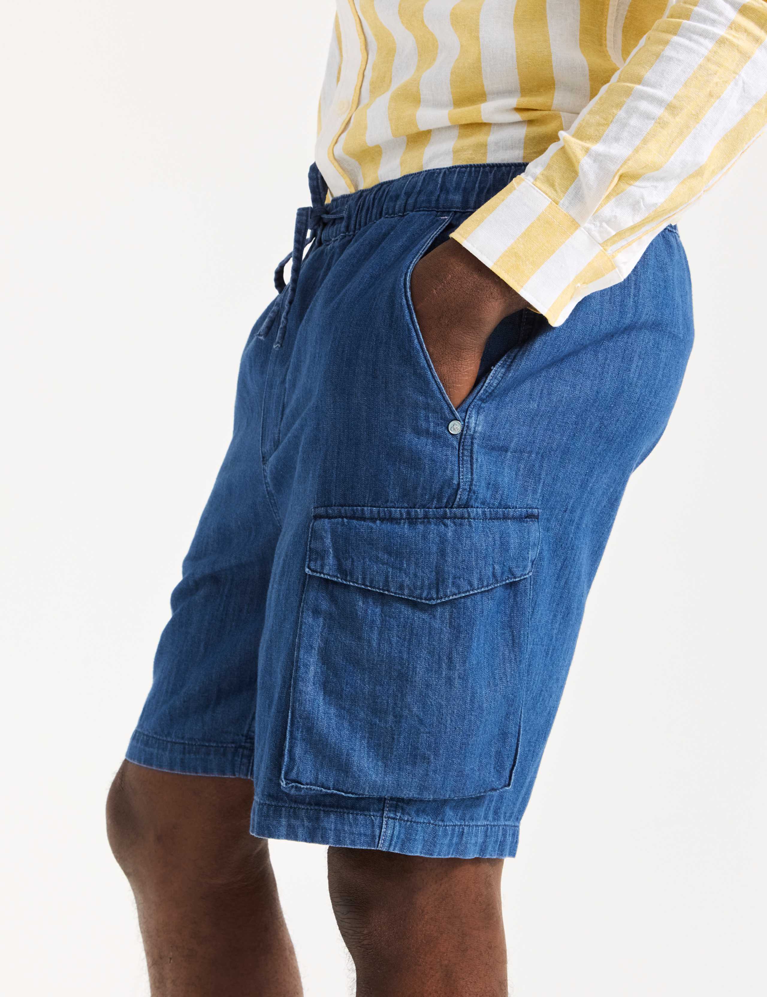 Denim Elasticated Waist Utility Shorts 5 of 6