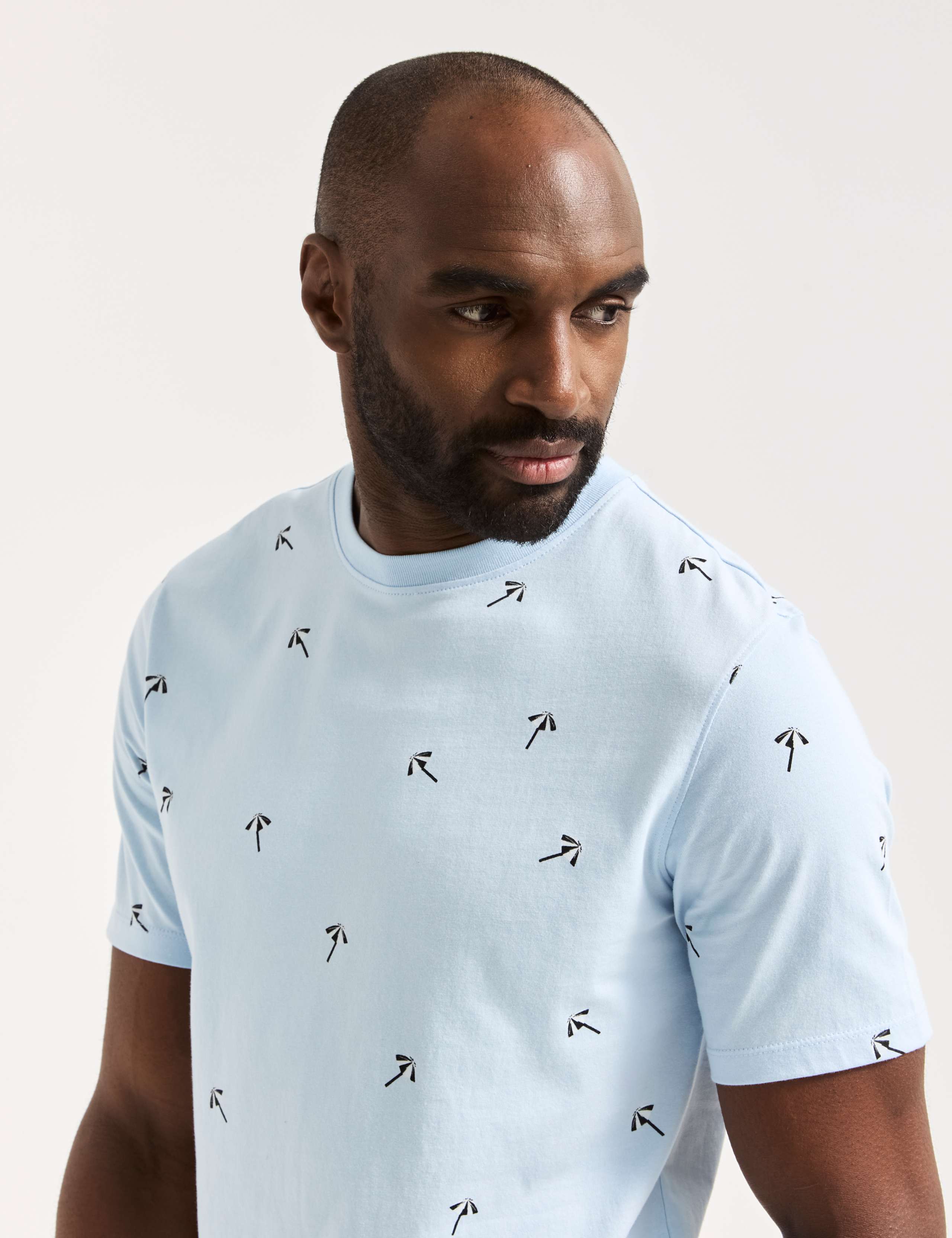 Pure Cotton Parasol Print Crew Neck T-Shirt 3 of 6