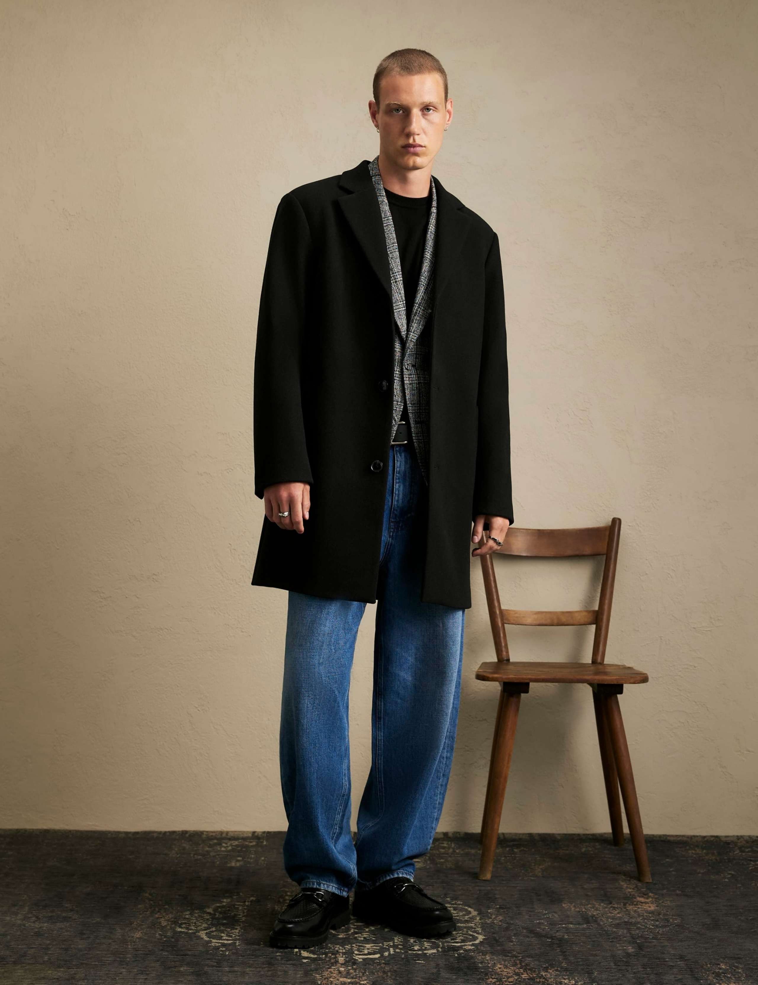 Faux Wool Single Breasted Overcoat 3 of 6