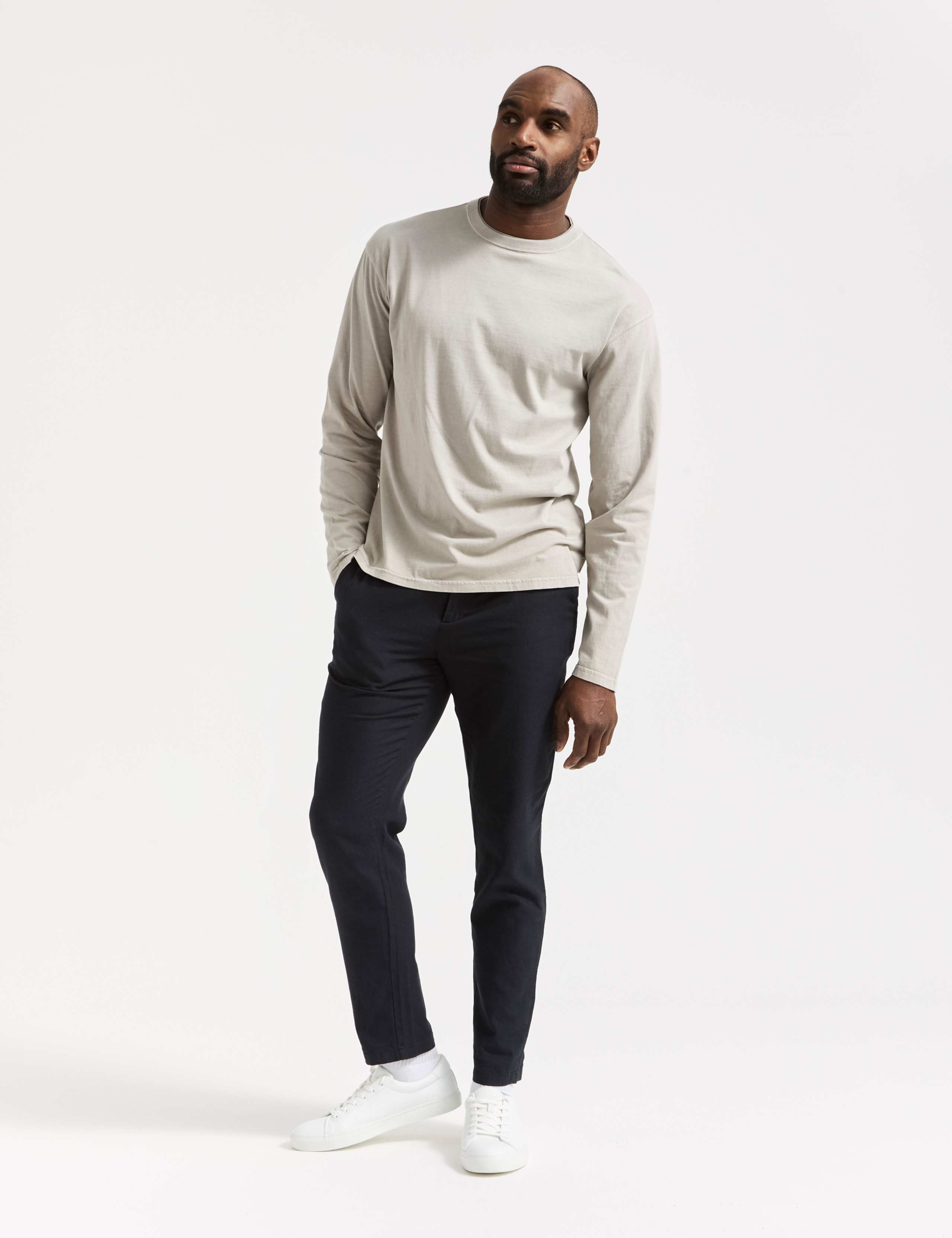 Pure Cotton Crew Neck Long Sleeve T-Shirt 3 of 6