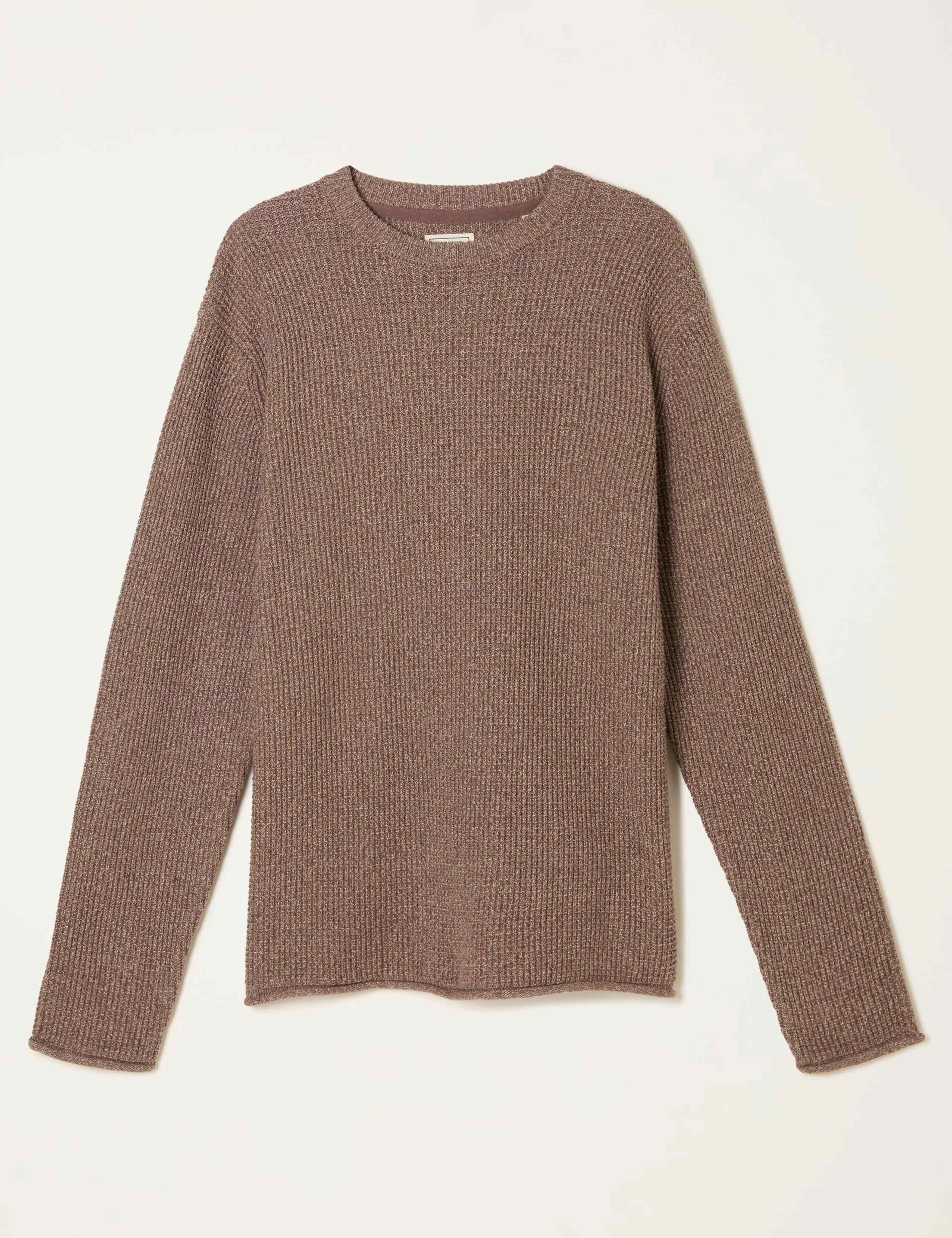 Pure Cotton Textured Crew Neck Jumper 2 of 6