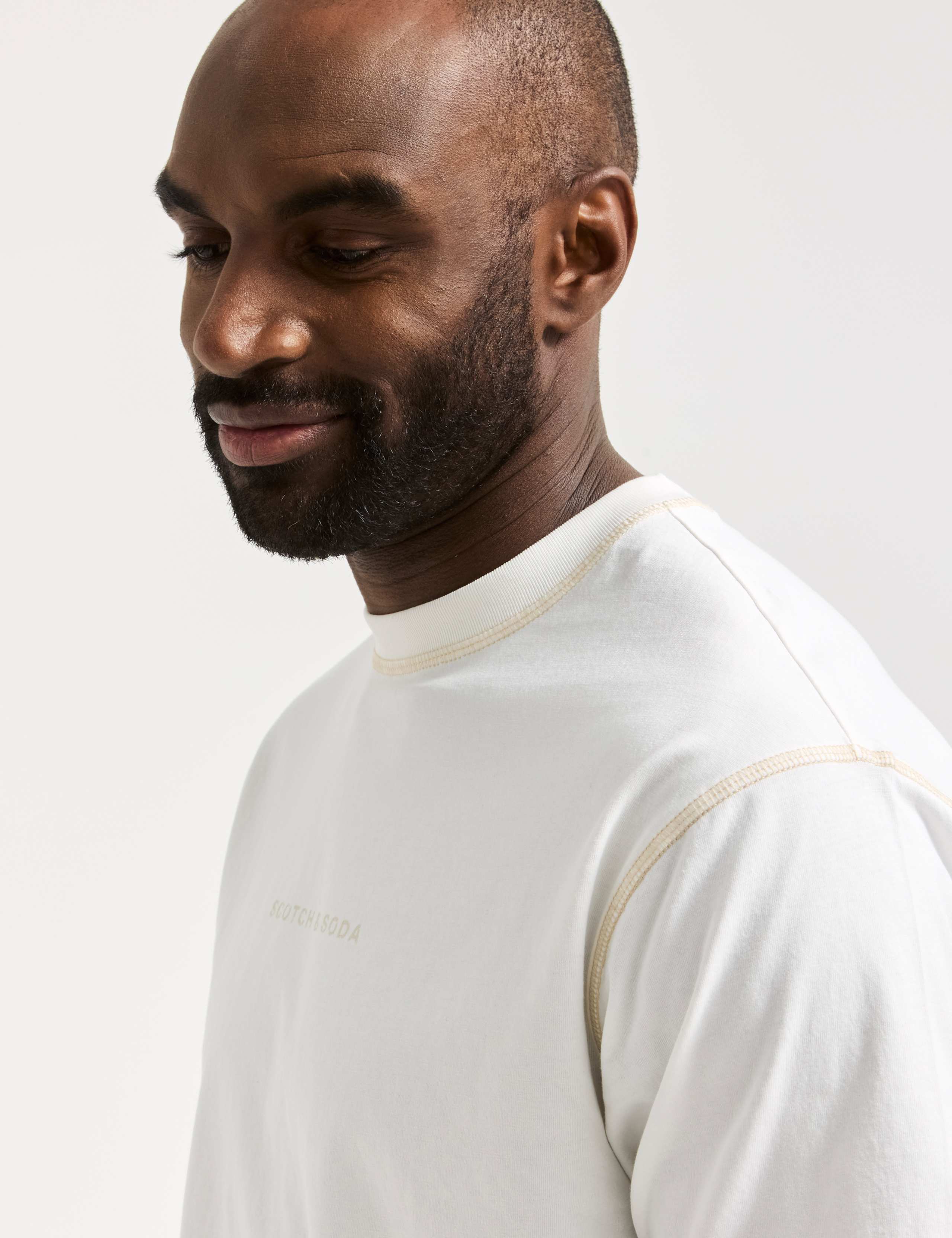 Pure Cotton Crew Neck Chest Logo T-Shirt 3 of 6