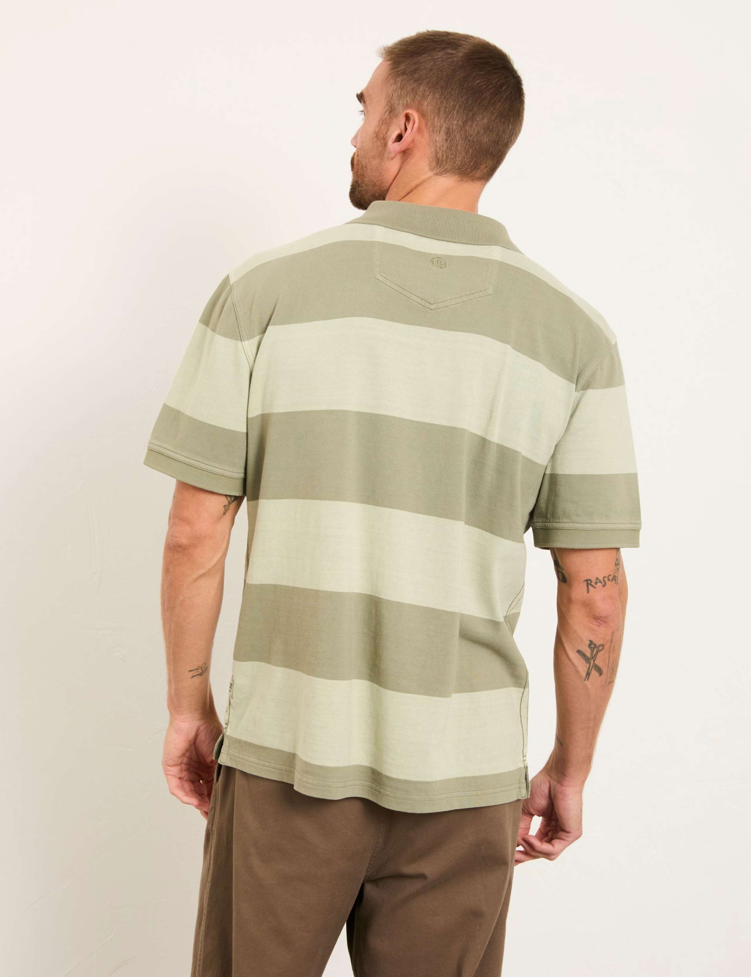 Pure Cotton Striped Polo Shirt 4 of 5