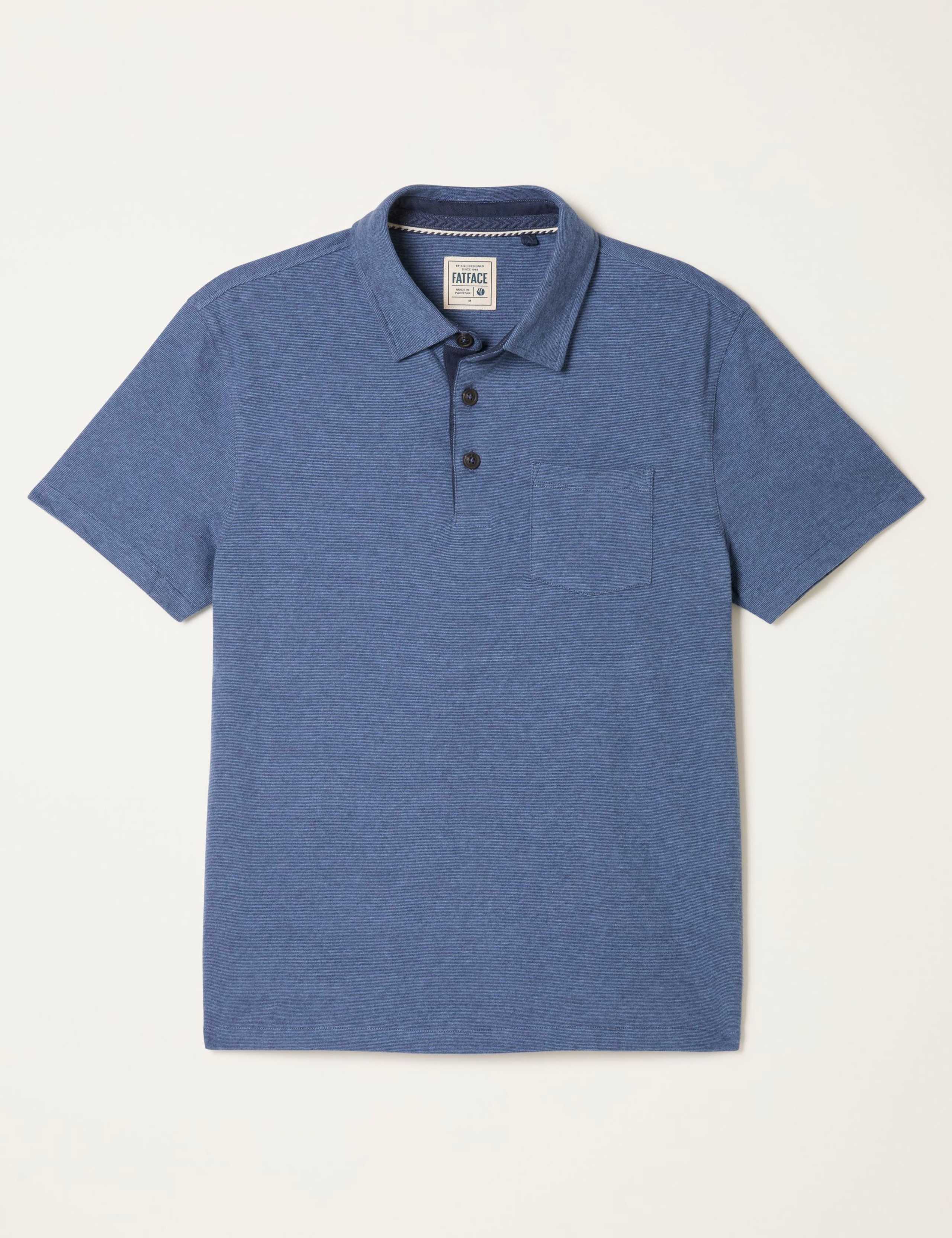 Pure Cotton Striped Polo Shirt 2 of 5