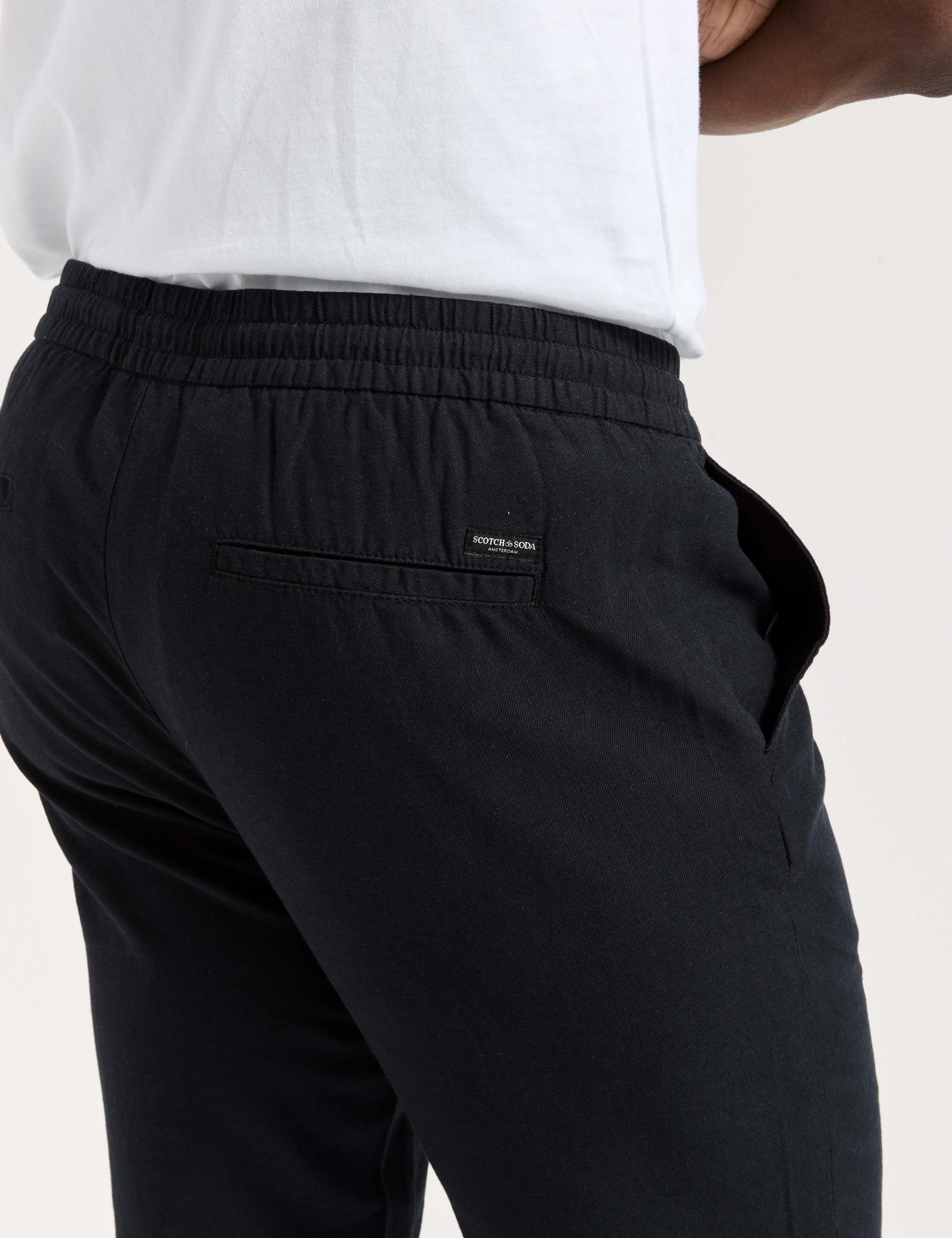 Regular Fit Linen Blend Joggers 3 of 3