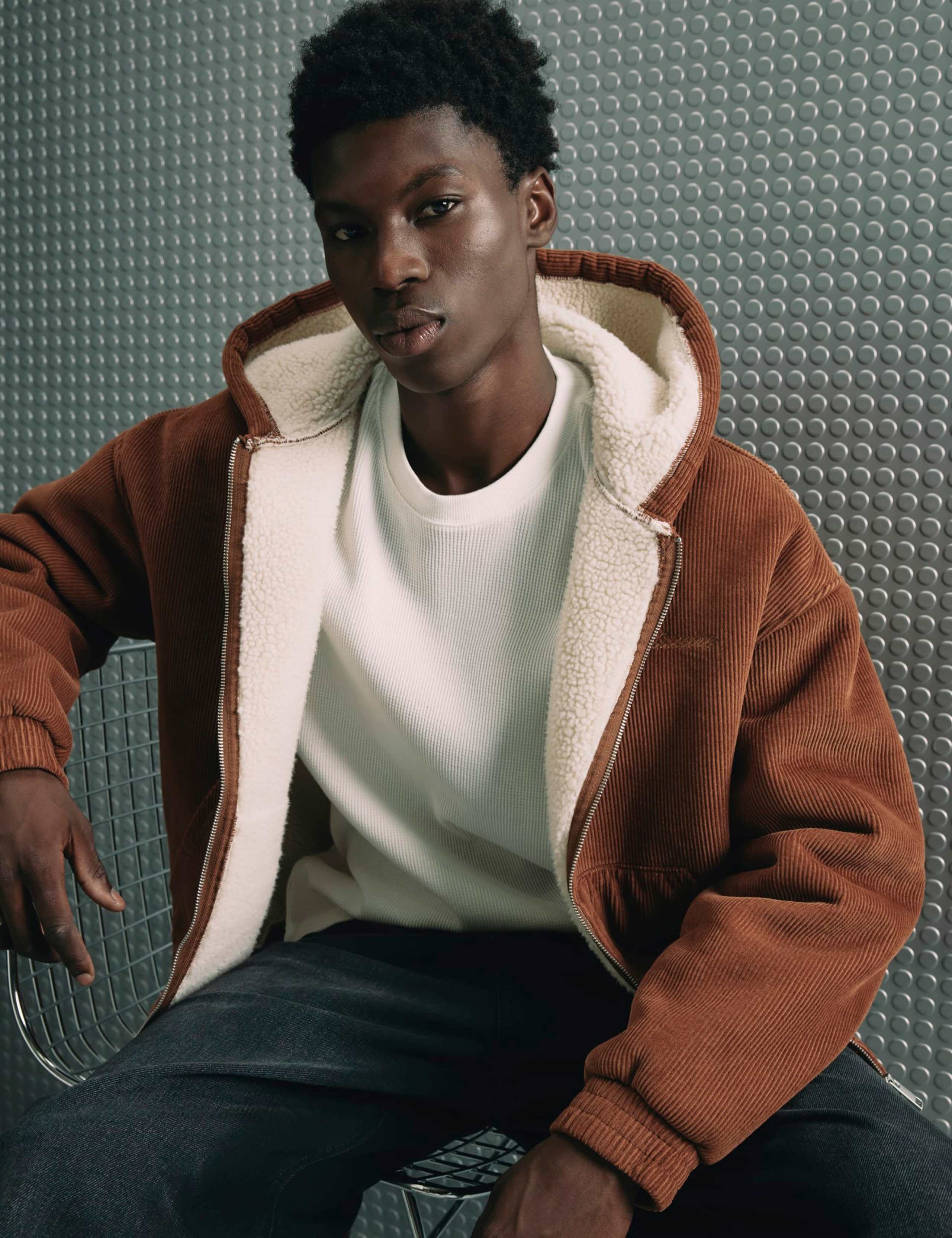 Borg Lined Textured Zip Hoodie 3 of 6