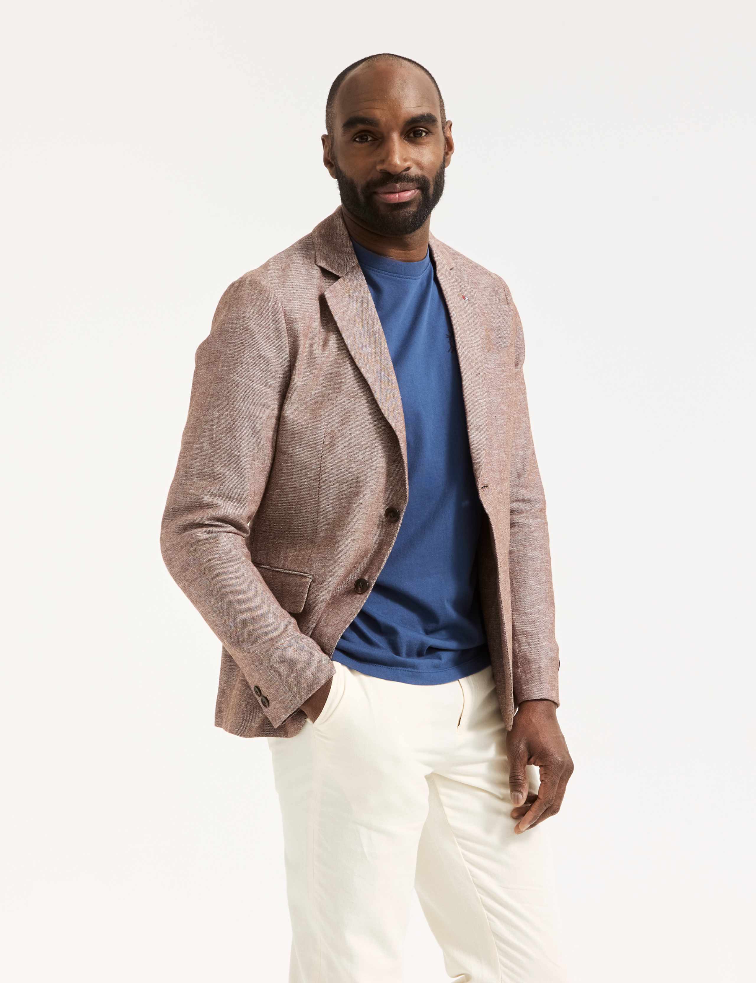 Linen and Cotton Blend Blazer 3 of 8