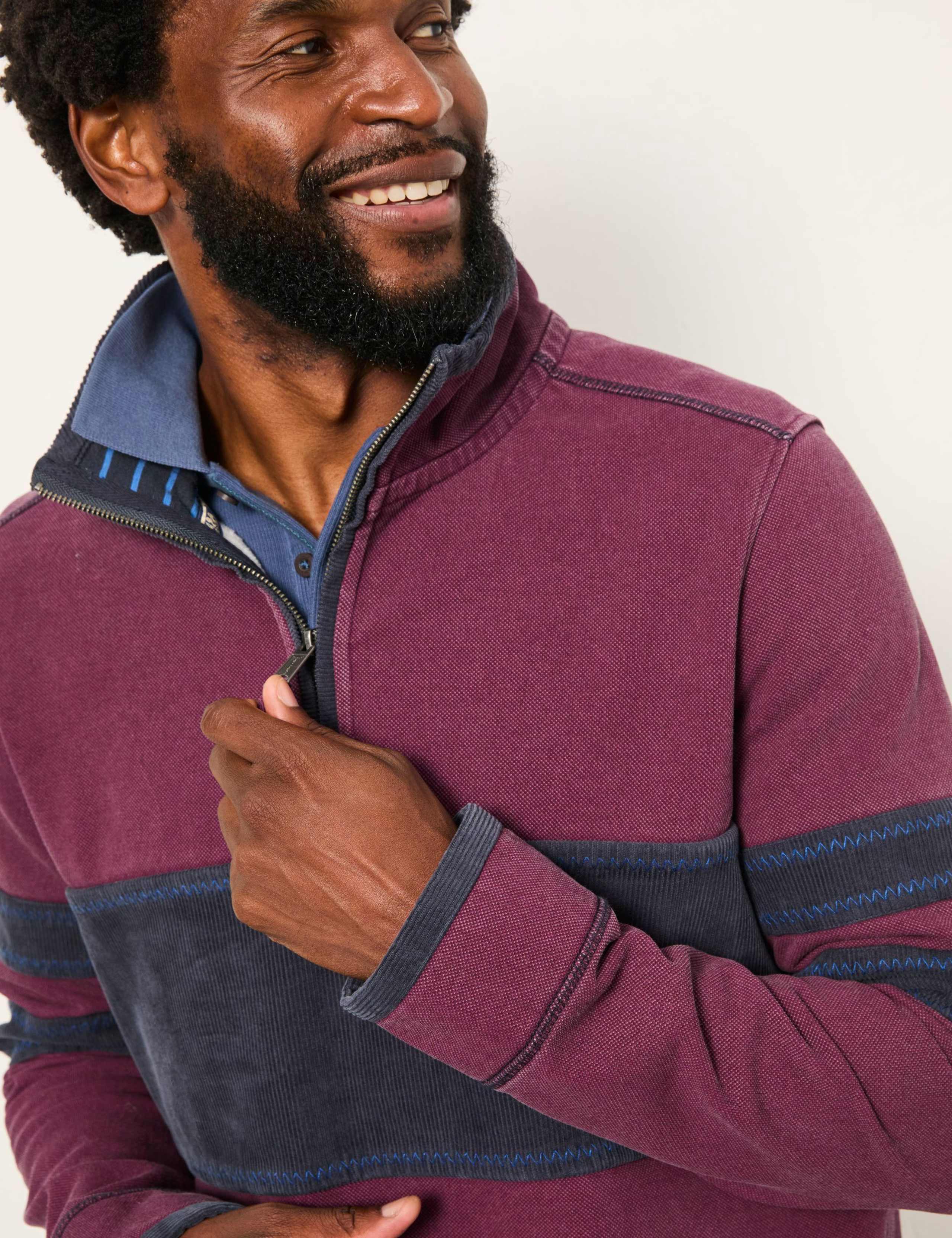 Pure Cotton Half Zip Sweatshirt 4 of 6