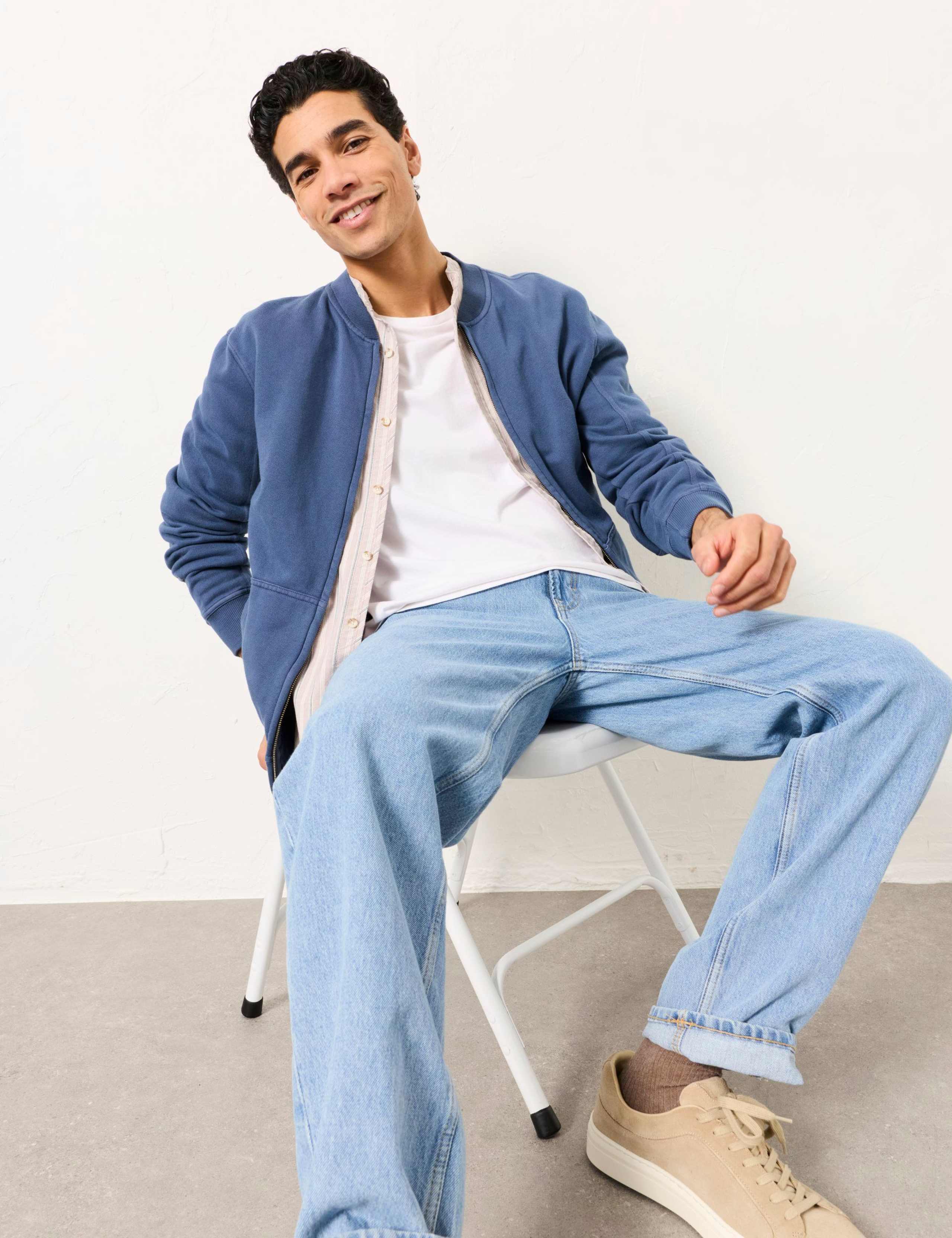 Pure Cotton Sweatshirt Bomber Jacket 5 of 6