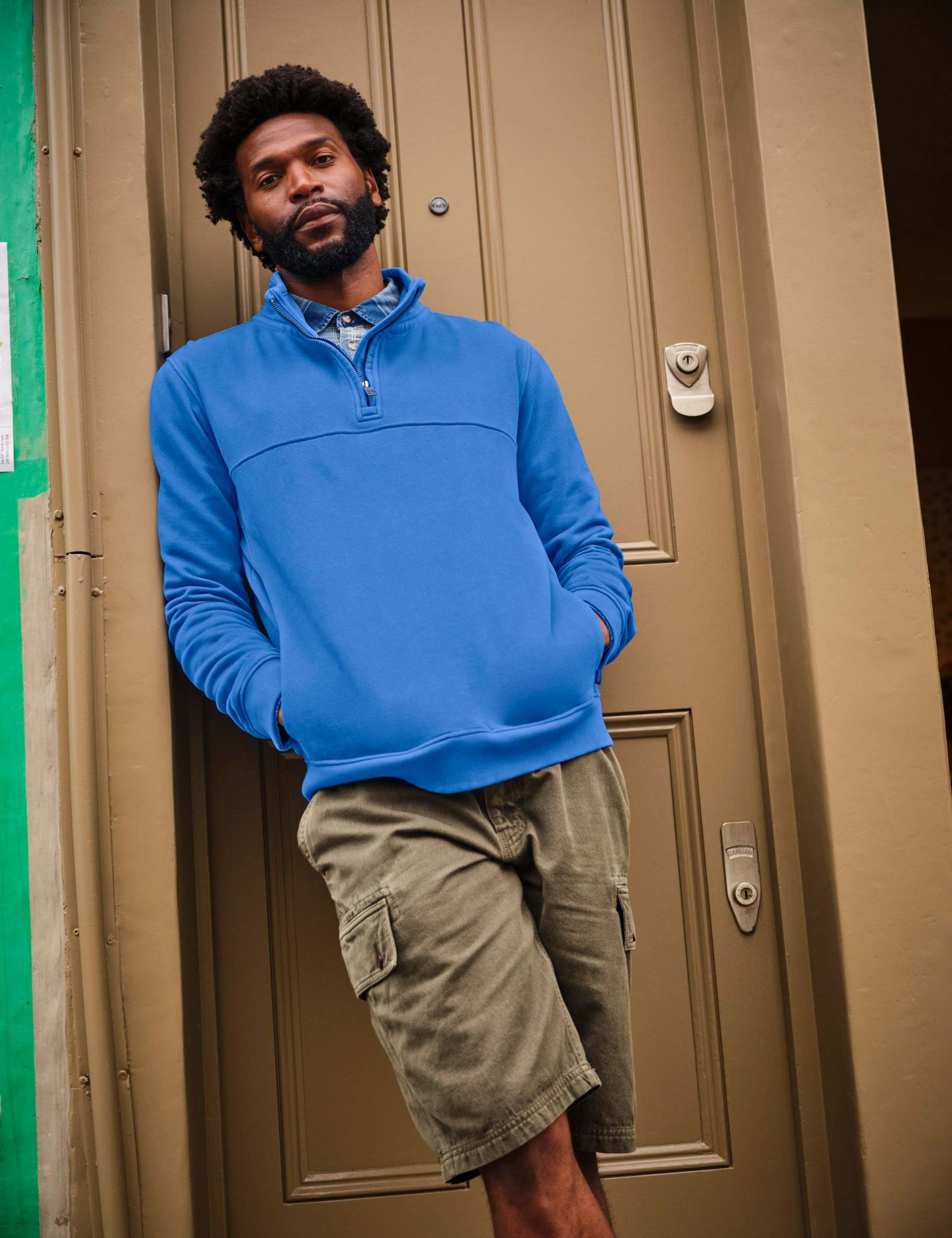 Pure Cotton Half Zip Sweatshirt 4 of 6