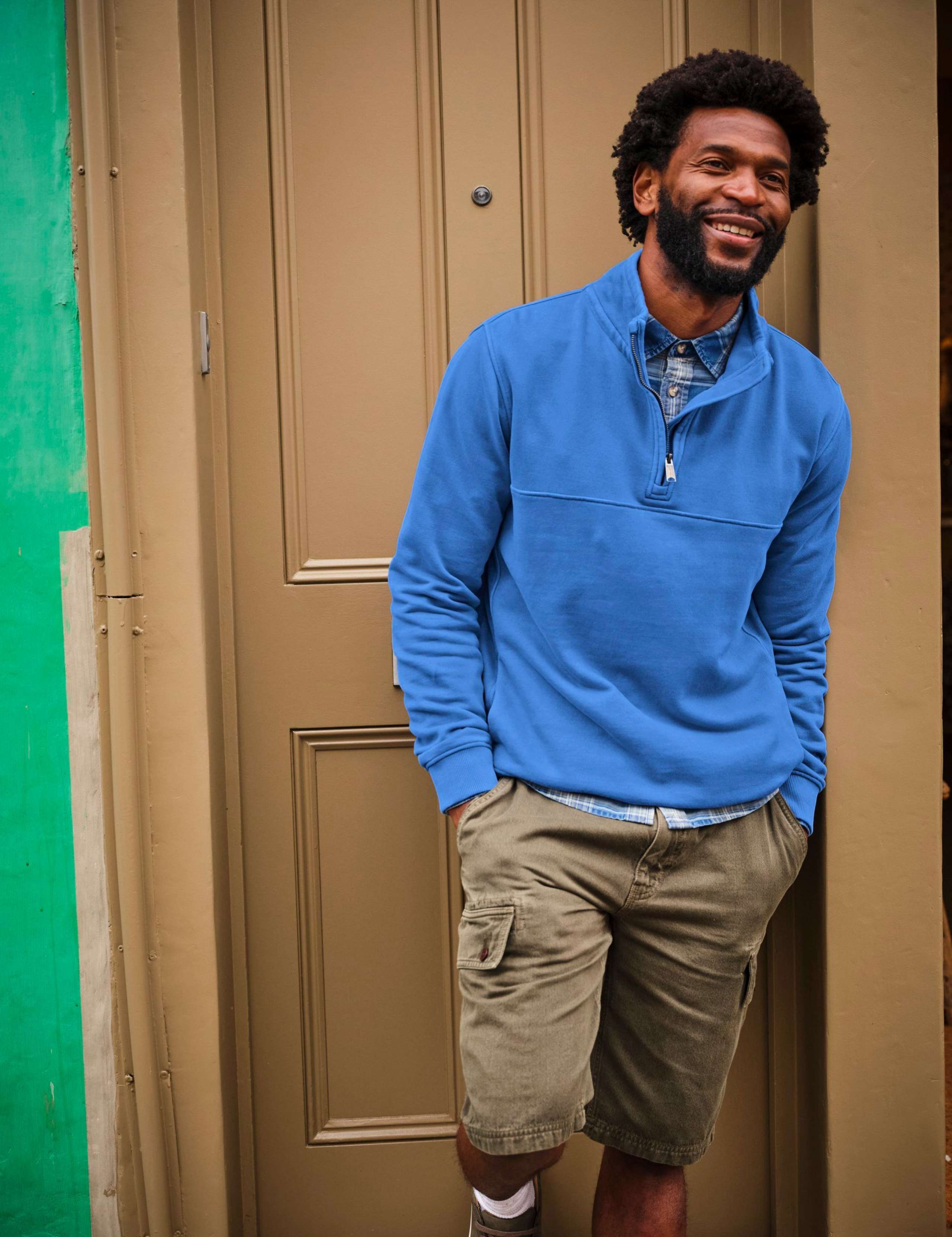 Pure Cotton Half Zip Sweatshirt 5 of 6