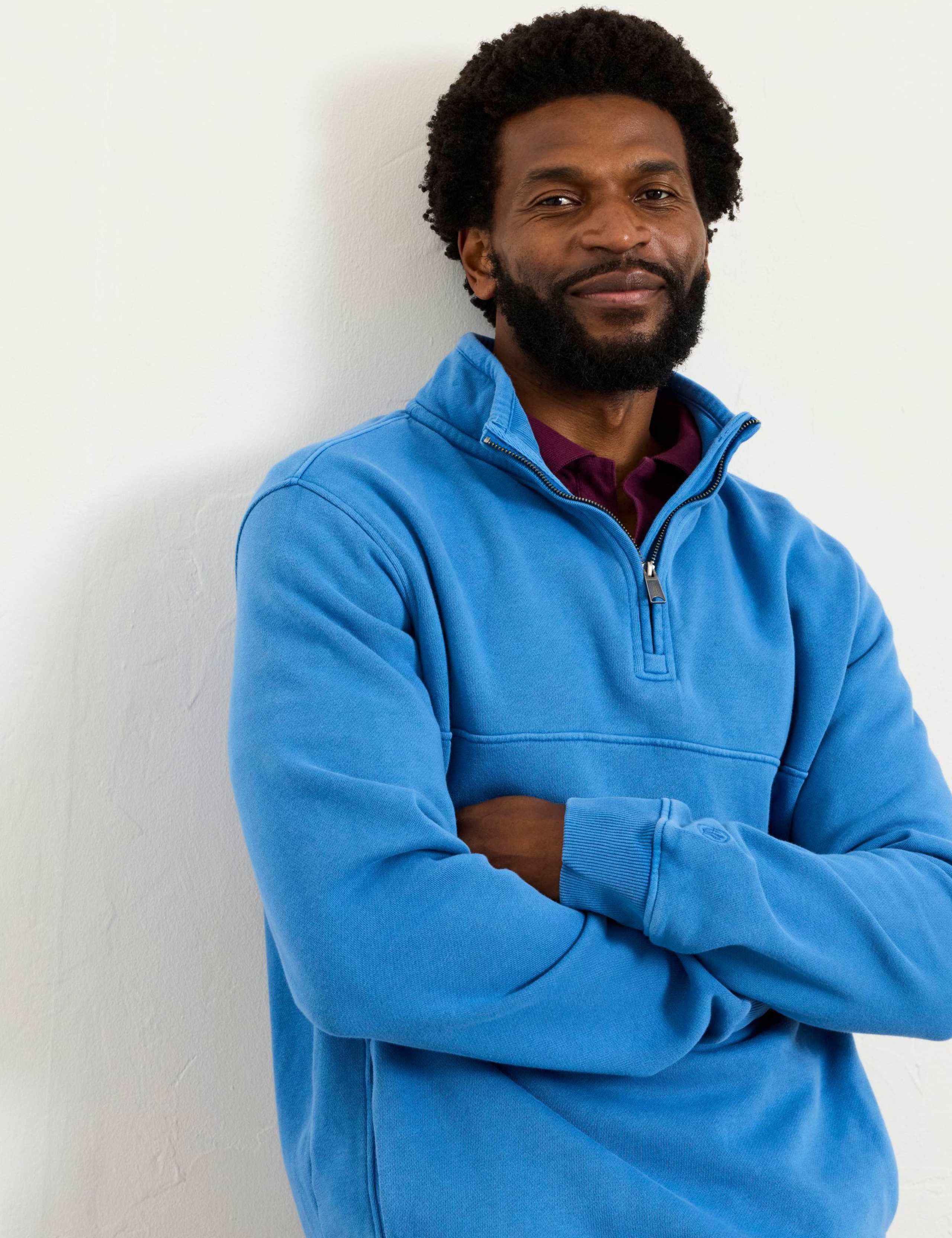 Pure Cotton Half Zip Sweatshirt 6 of 6