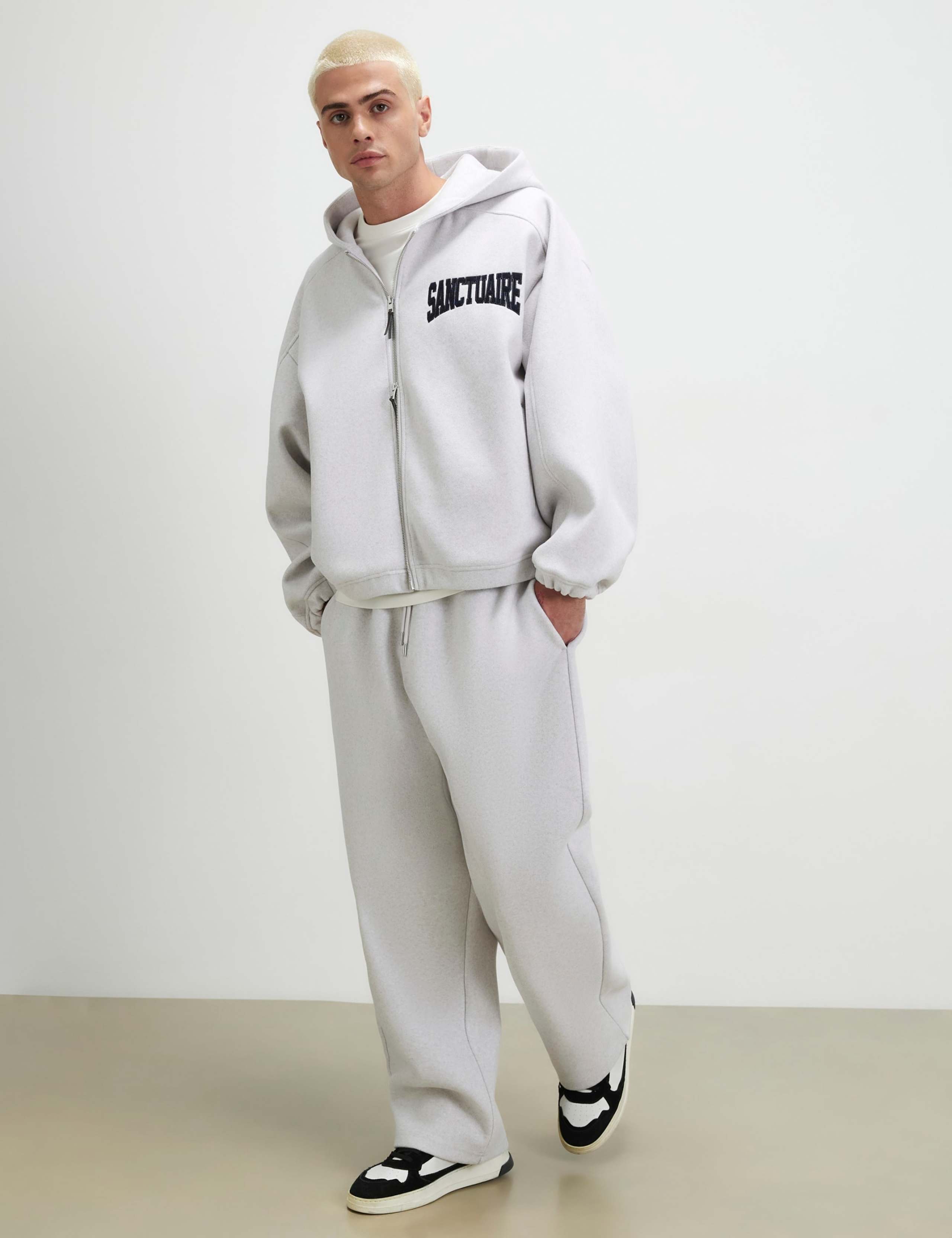 Embroidered Wide Leg Joggers 1 of 6
