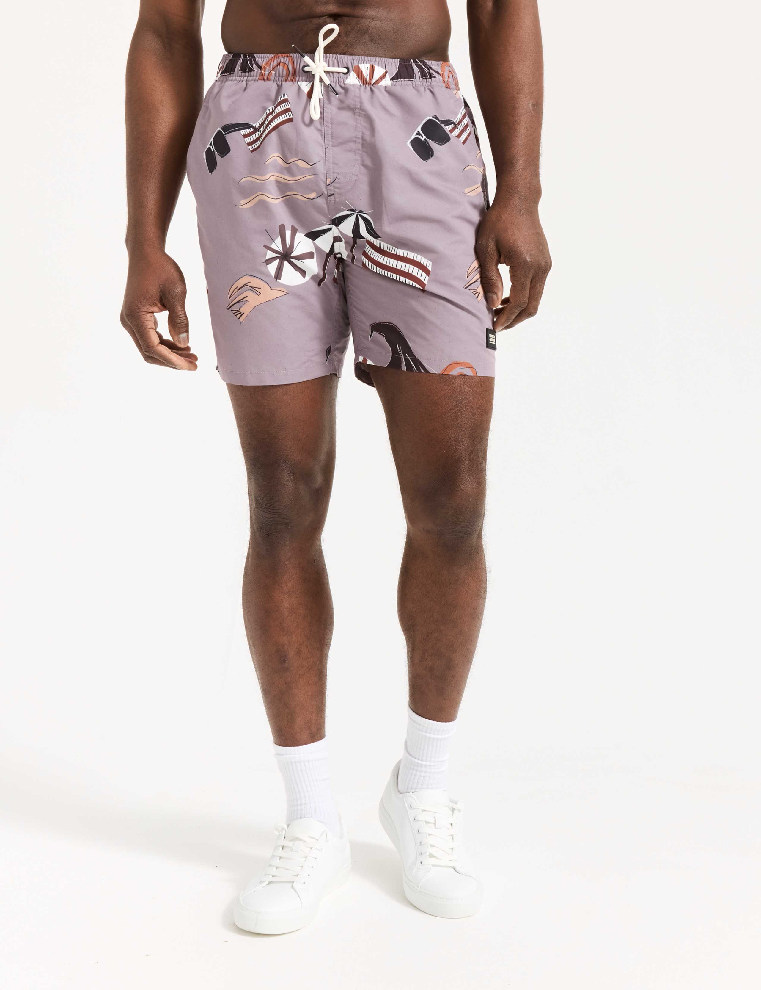 Printed Mid-Length Swim Shorts 3 of 8