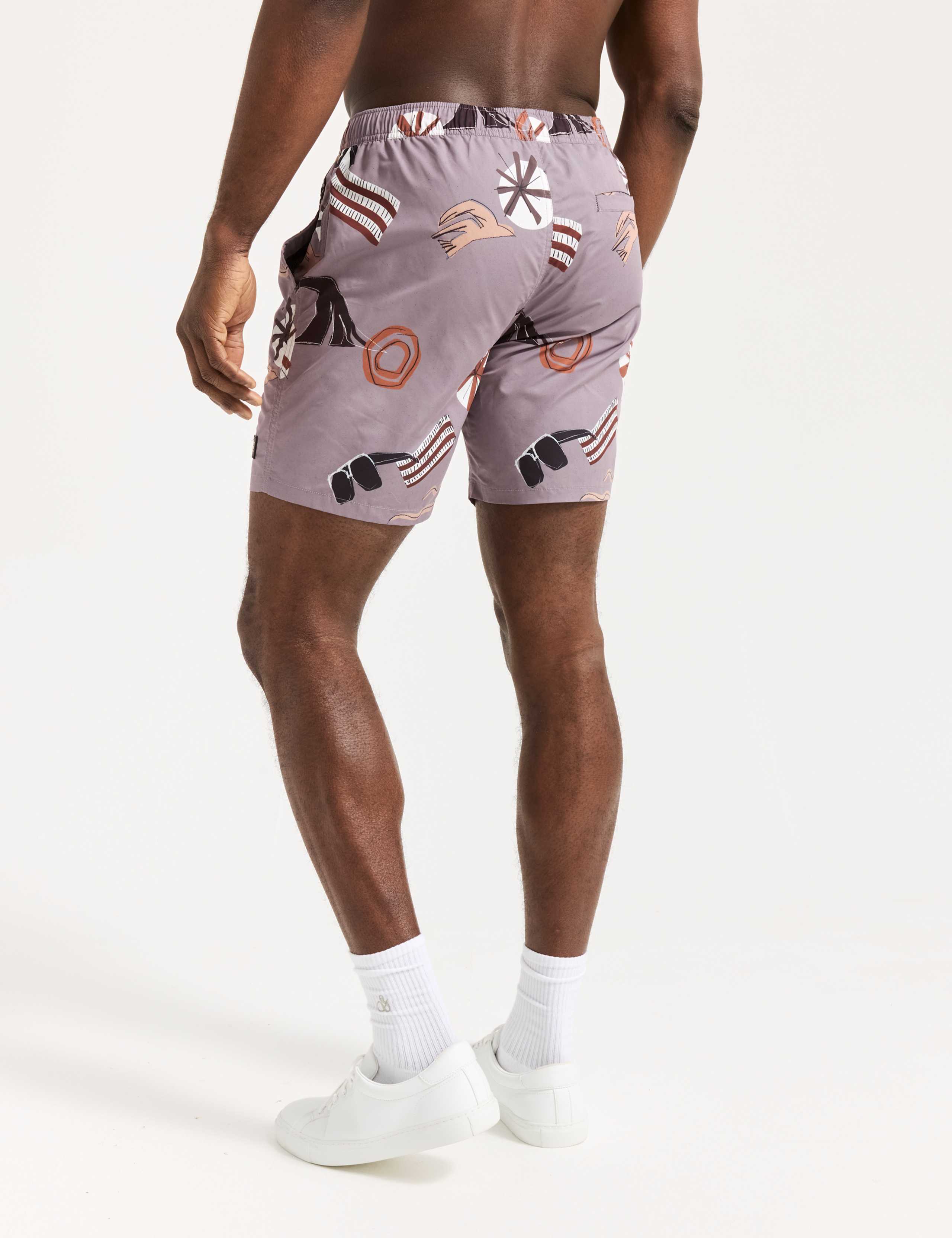 Printed Mid-Length Swim Shorts 4 of 8