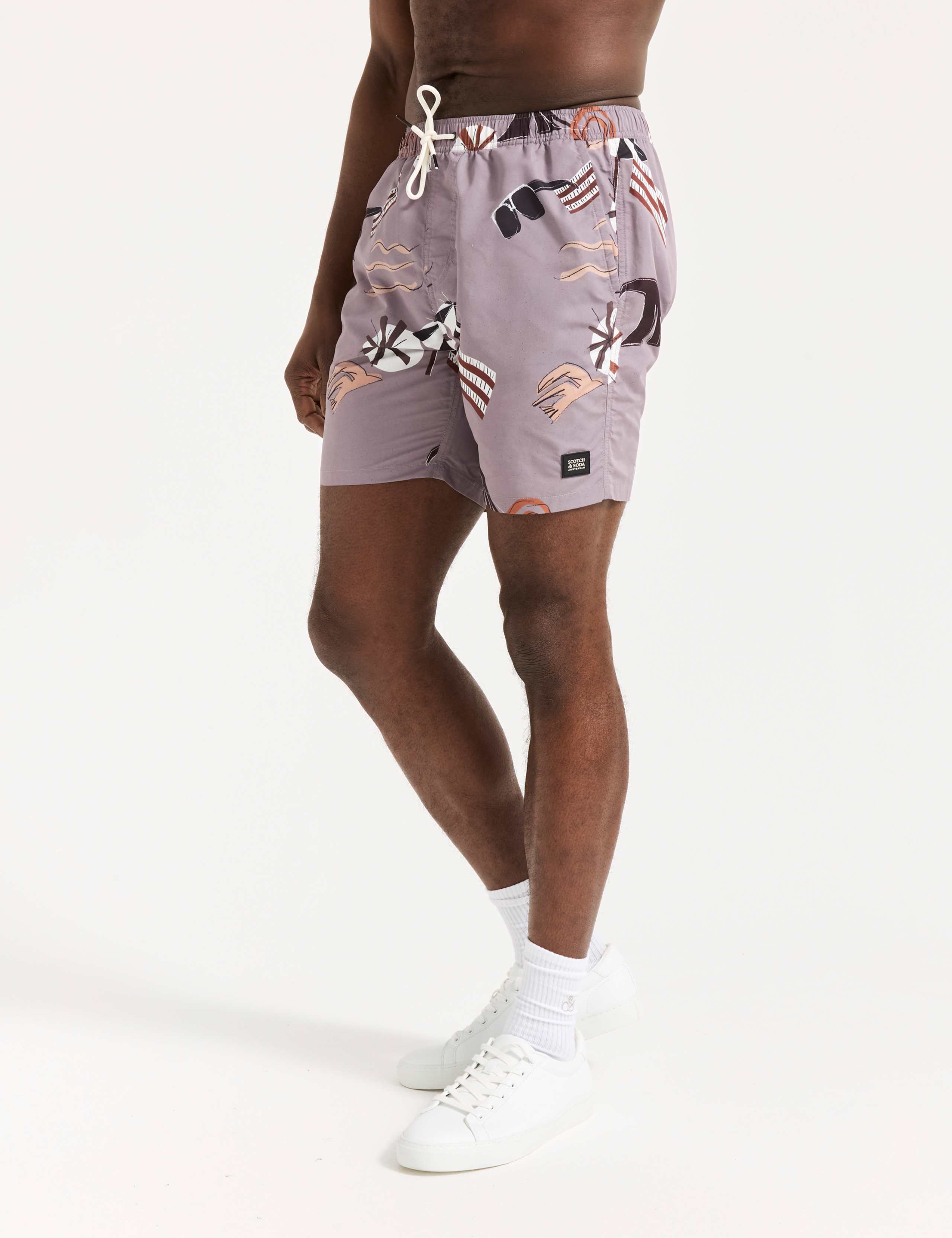 Printed Mid-Length Swim Shorts 6 of 8