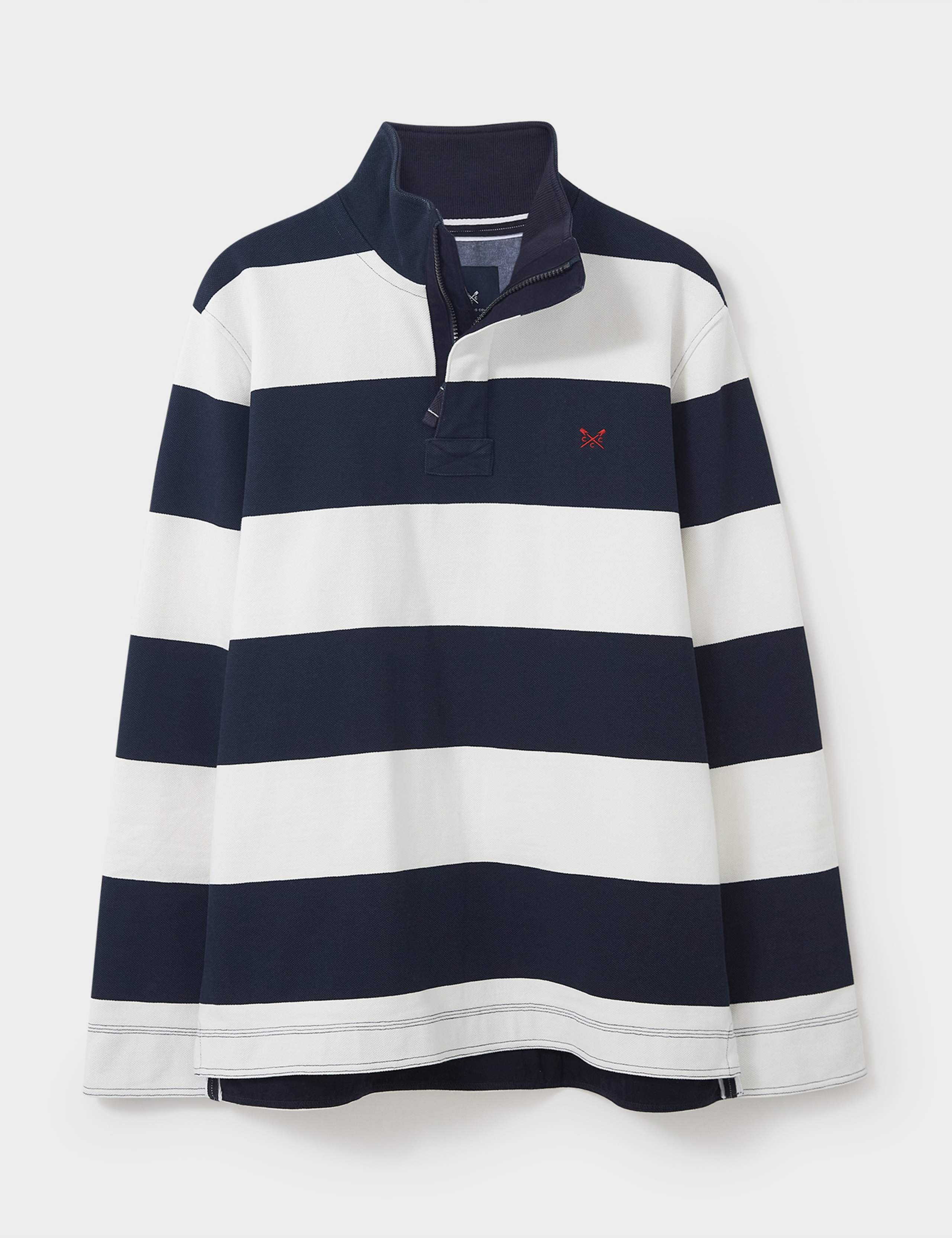 Pure Cotton Pique Half Zip Sweatshirt 2 of 4