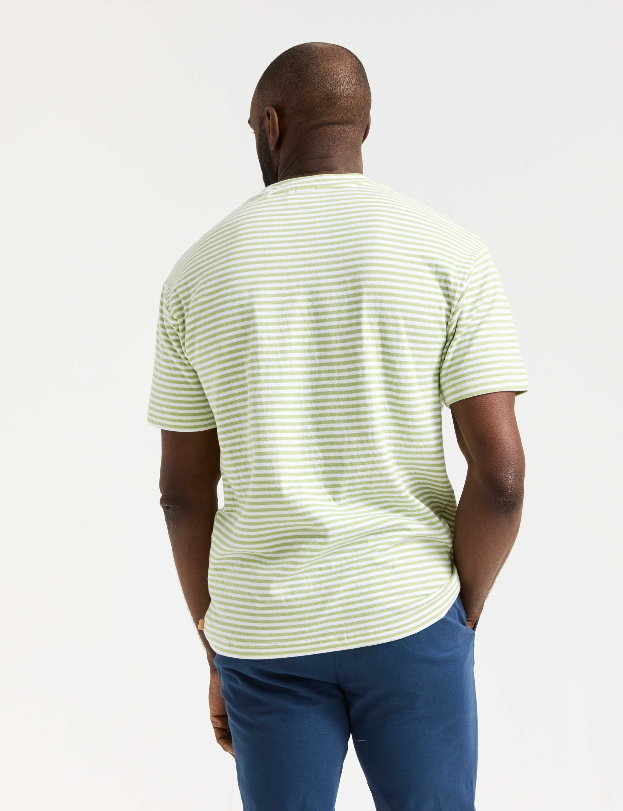 Pure Cotton Striped Pocket Logo T-Shirt 4 of 6