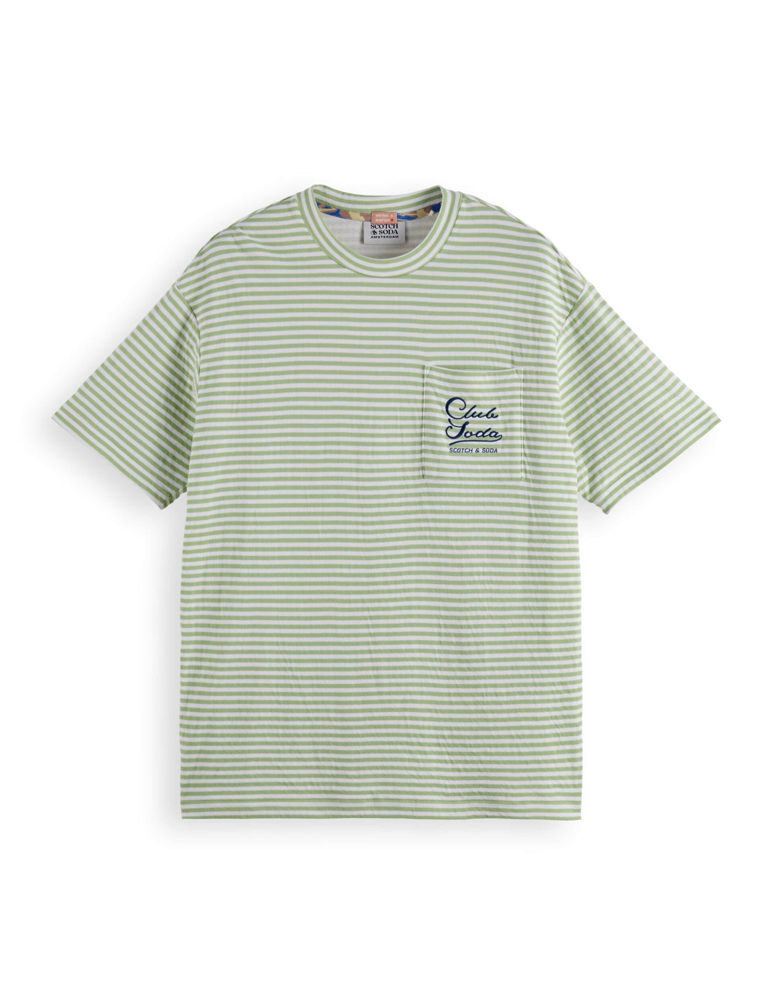 Pure Cotton Striped Pocket Logo T-Shirt 2 of 6